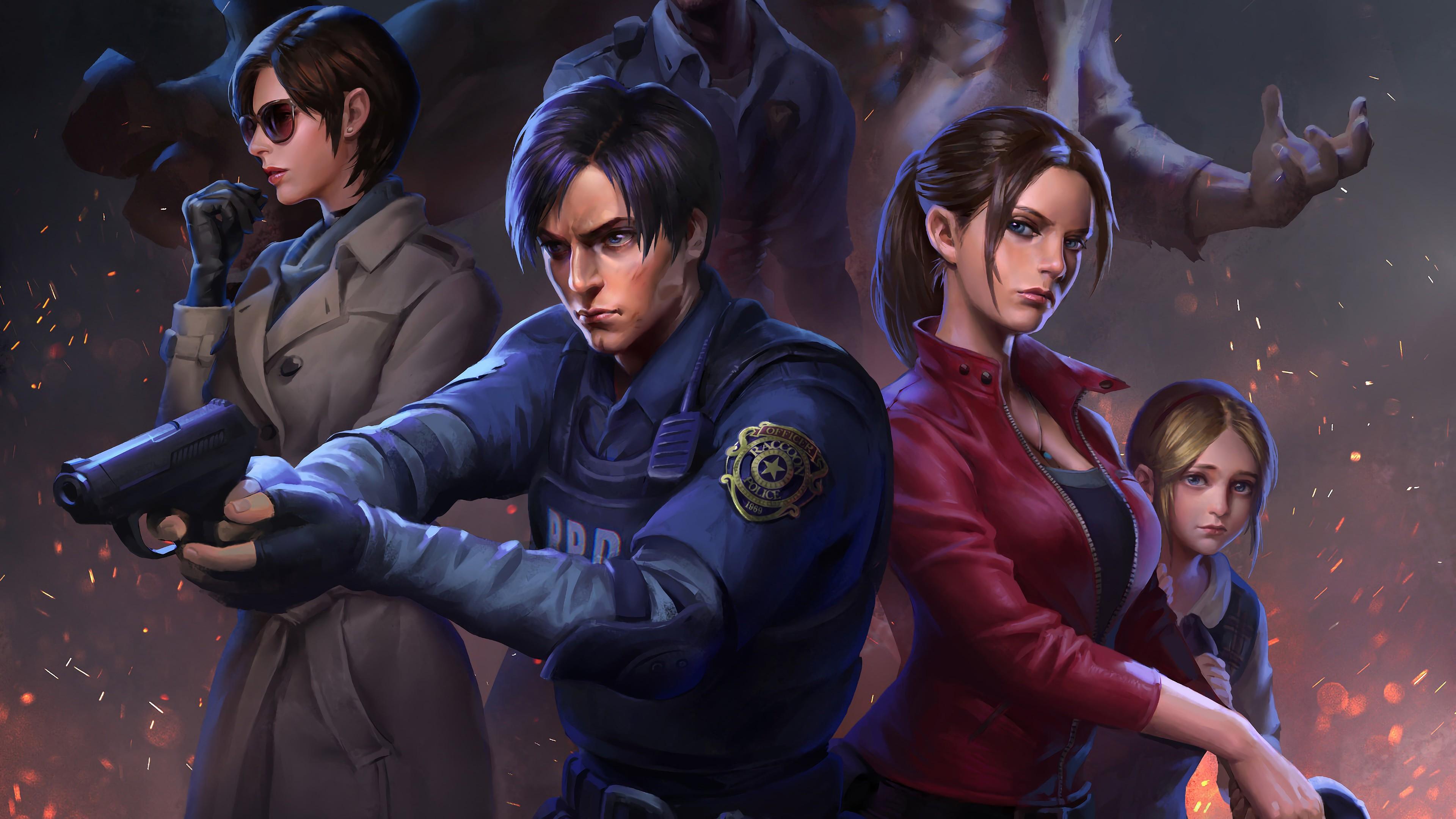 Resident Evil 2 Leon S. Kennedy Claire Redfield Ada Wong 4K
