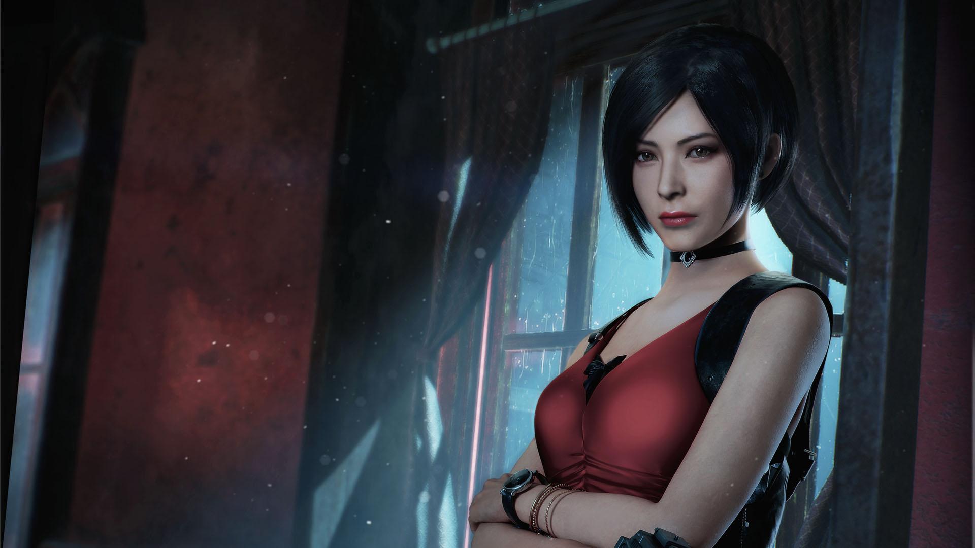 Ada Wong in coctail dress. Wallpaper from Resident Evil 2