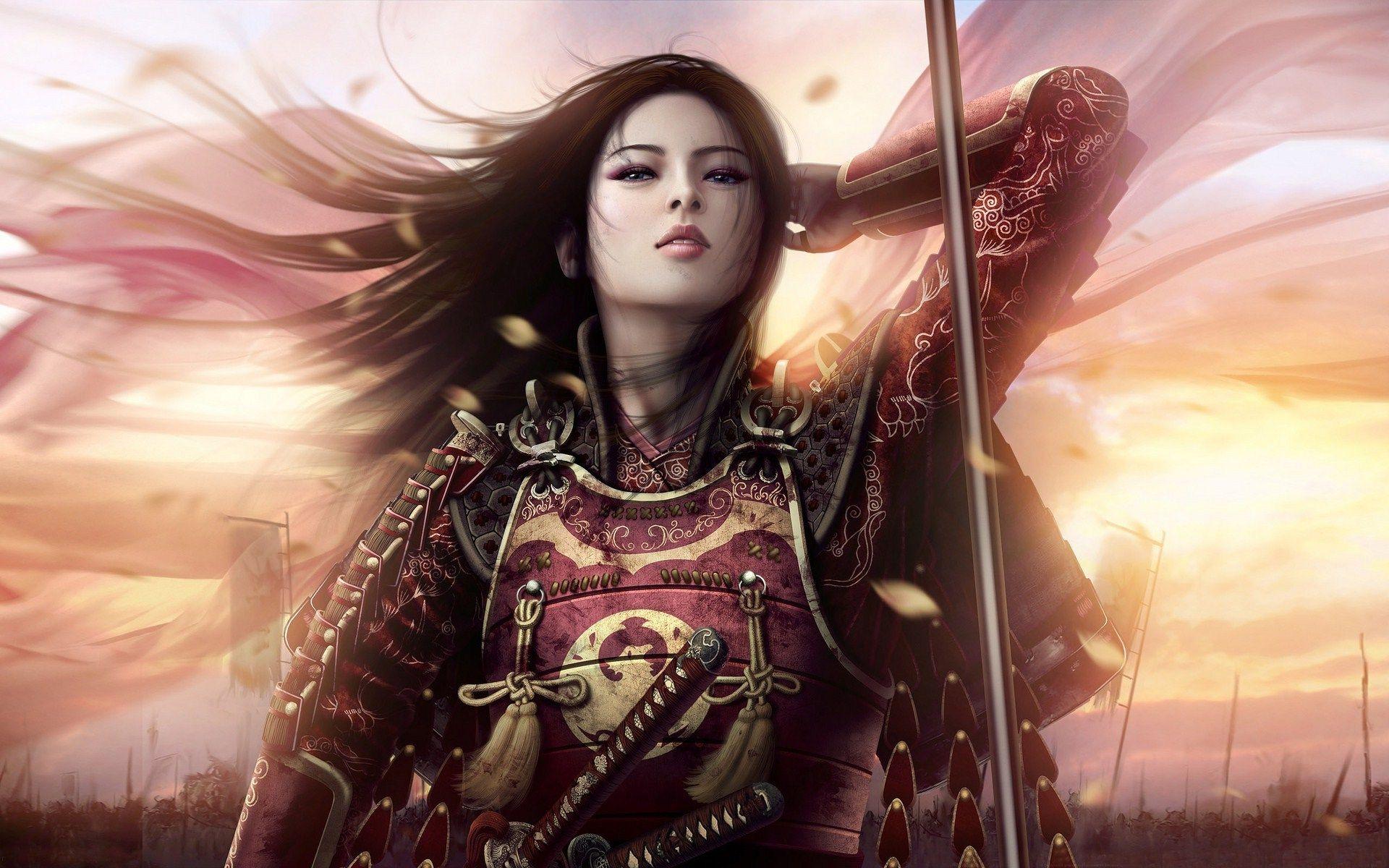 Japanese Samurai Girl Wallpaper Free Japanese Samurai