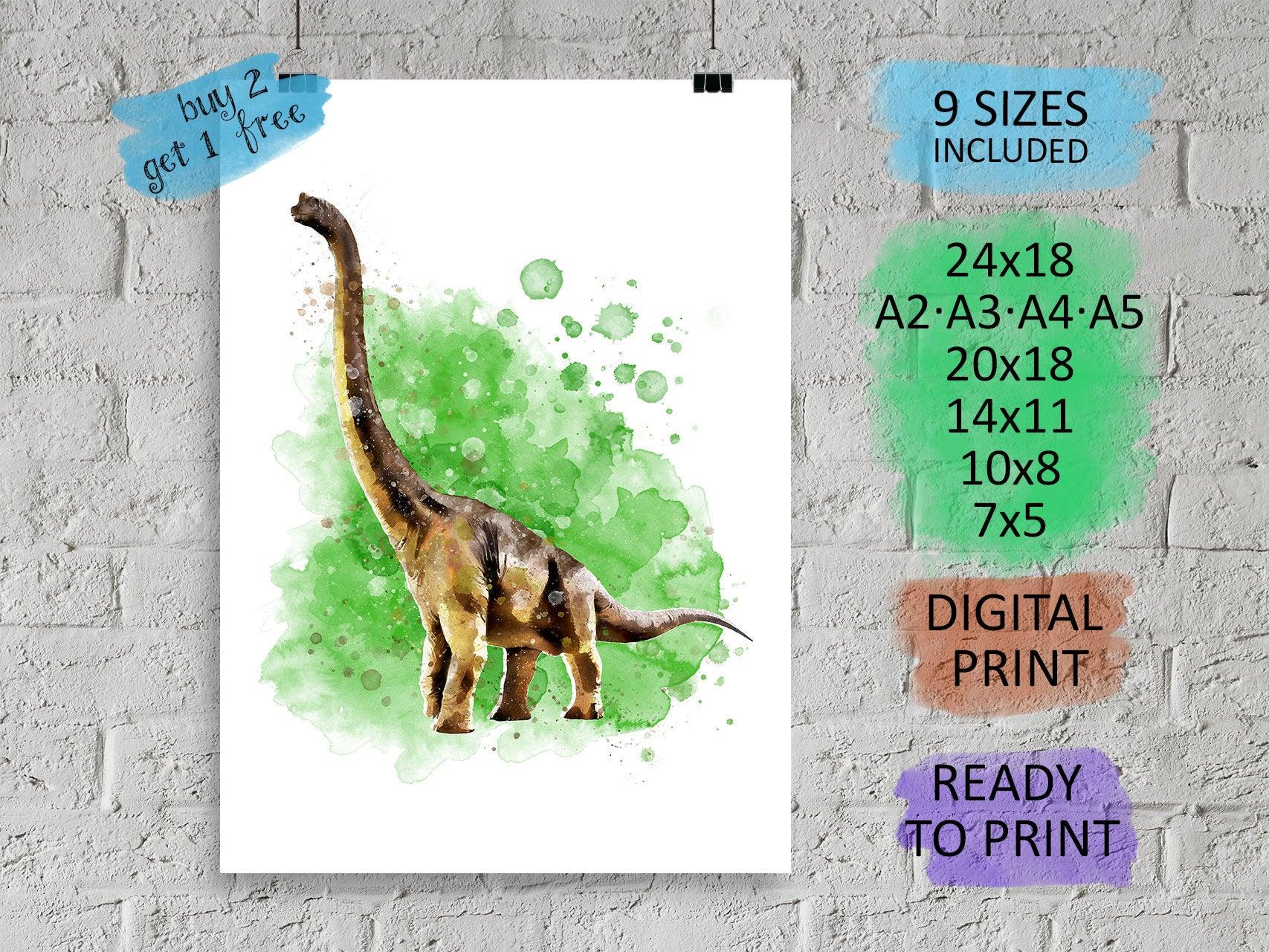 Brachiosaurus watercolor poster Brachiosaurus art Brachiosaurus print digital Brachiosaurus dinosaur Brachiosaurus printable Jurassic world