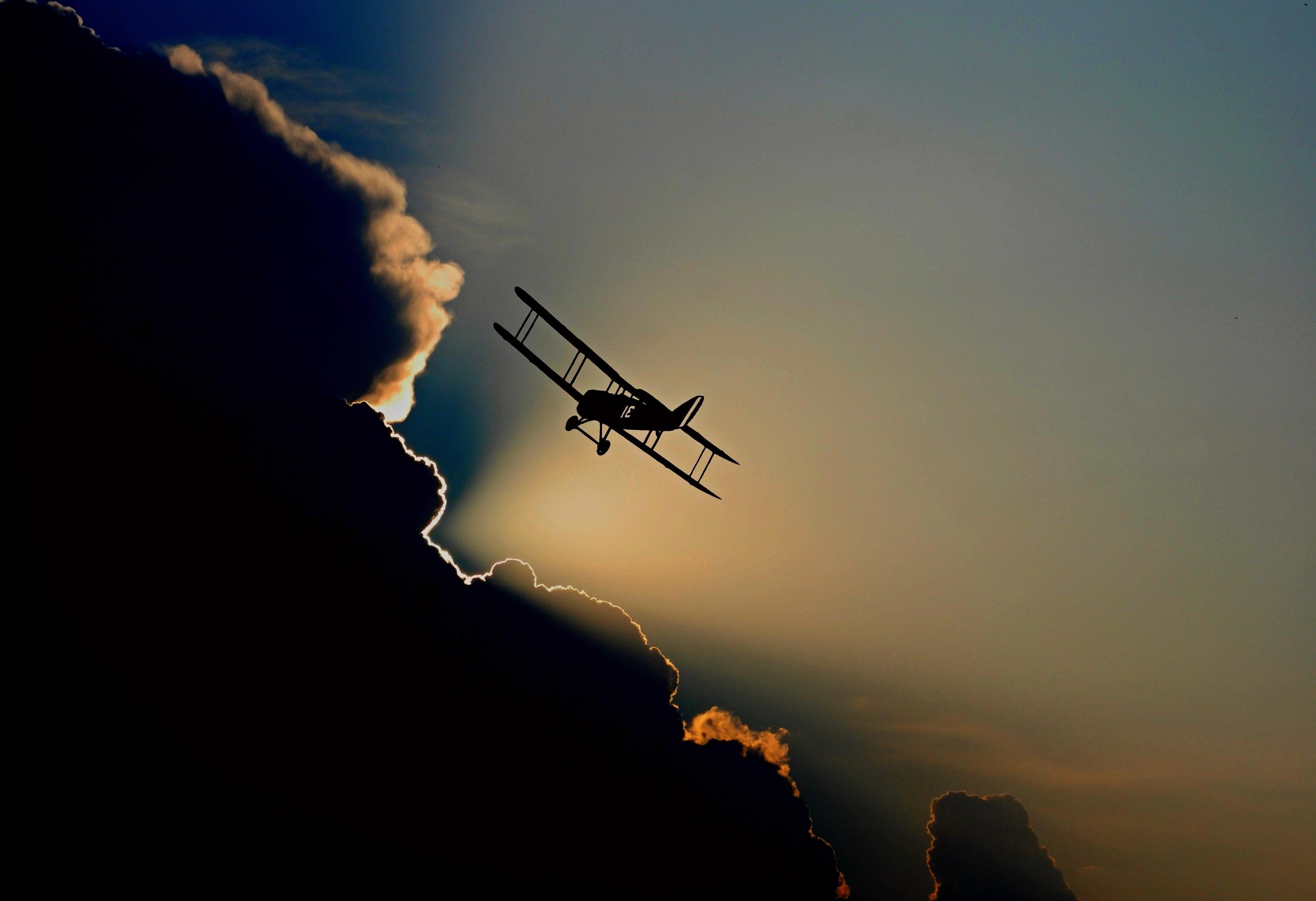 Aircraft Double Decker Clouds 3k Wallpaper and Free