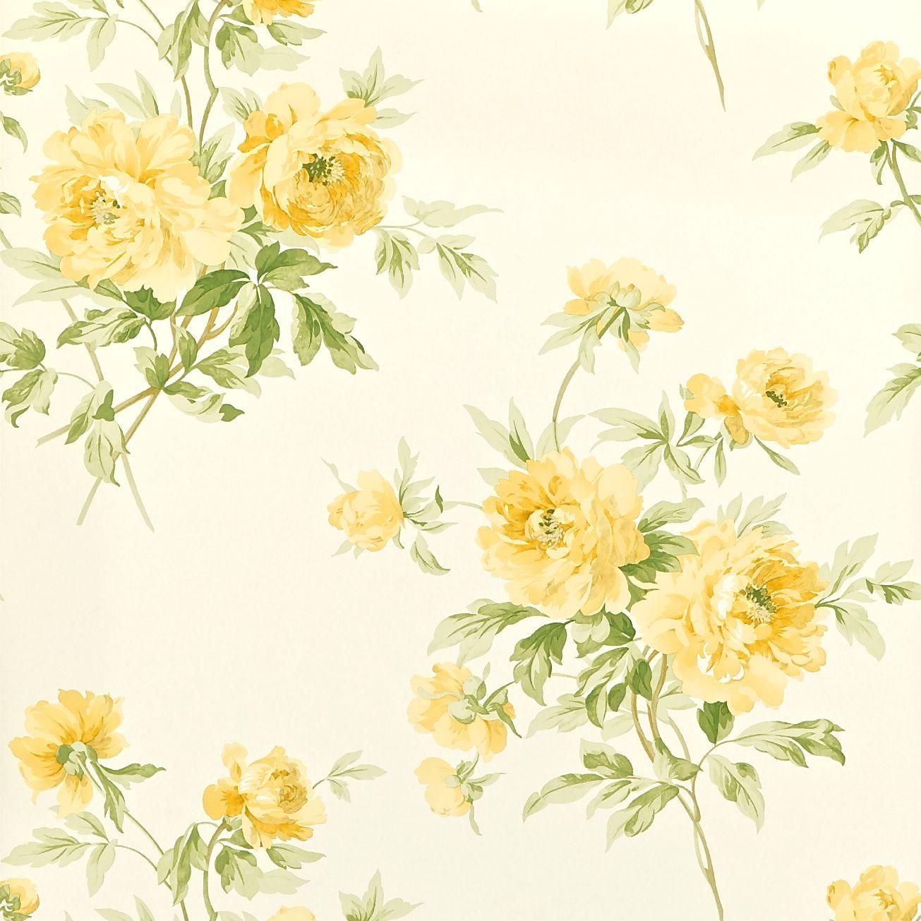 Pretty design and colours. Sanderson Adele Wallpaper in Primrose