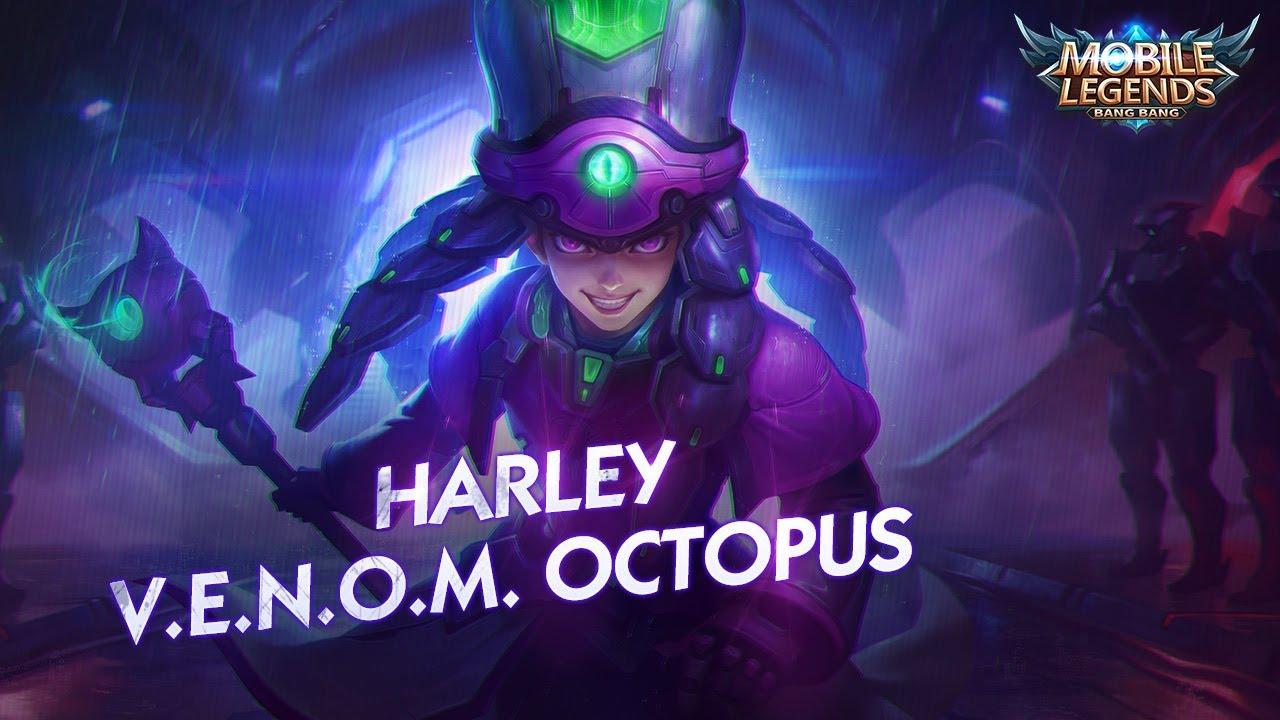 Harley new skin. V.E.N.O.M. Octopus. Mobile Legends: Bang Bang