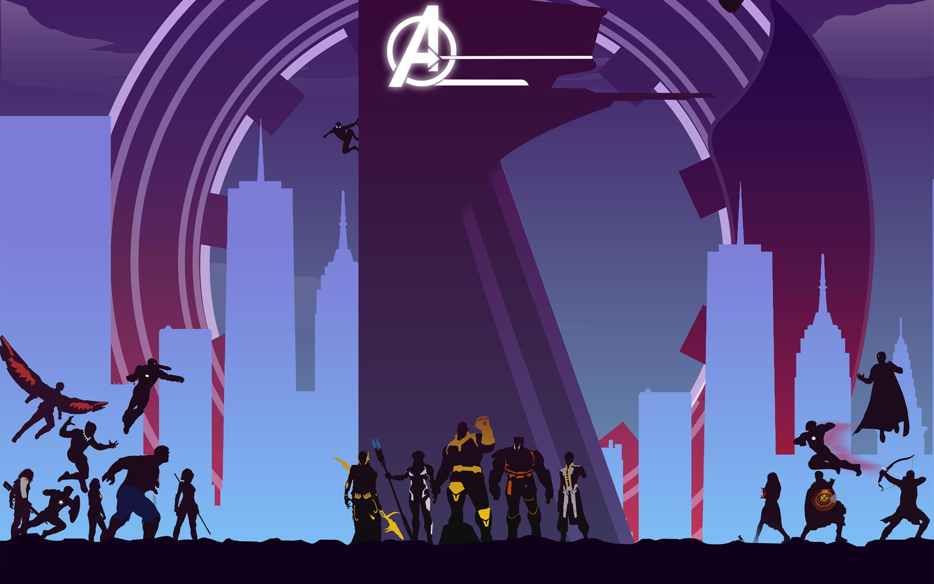 Avengers Infinity War Artwork Minimal Wallpaper. HD