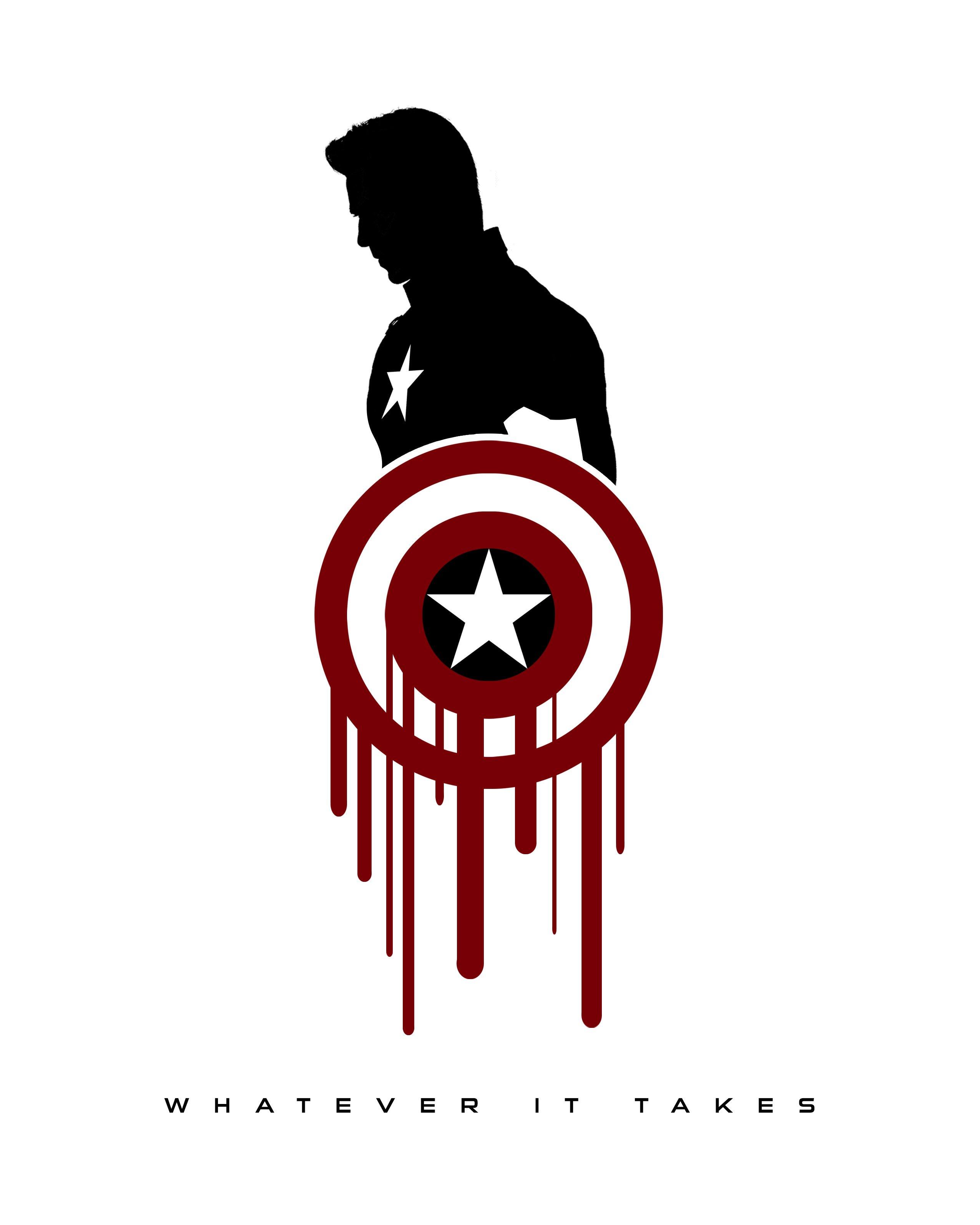 Avengers 4 Captain America Minimalist Background