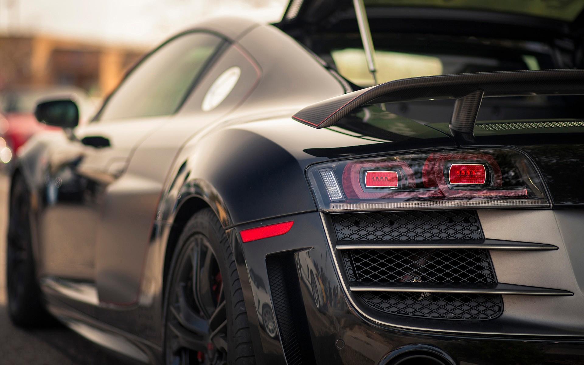 Audi r8 black modified wallpaperx1200
