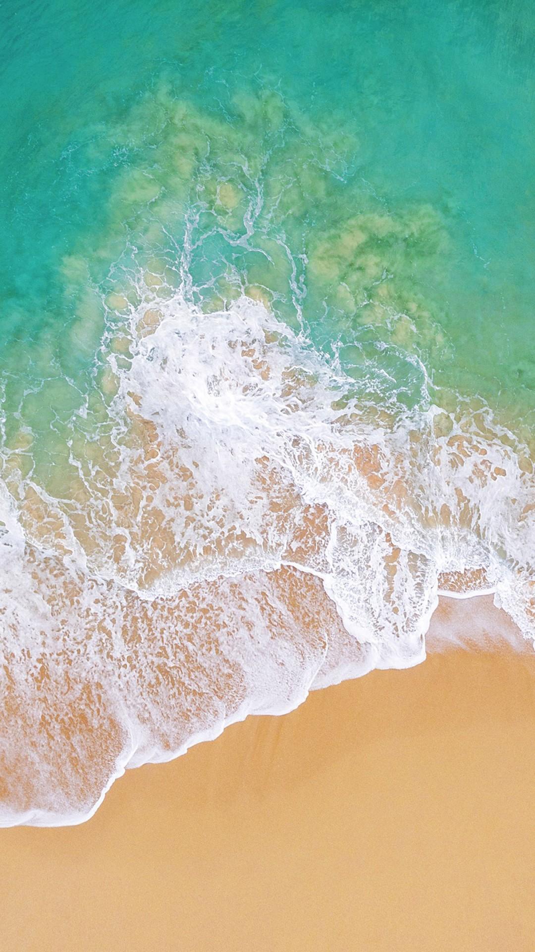 Wallpapers iOS 11, 4k, 5k, beach, ocean, OS
