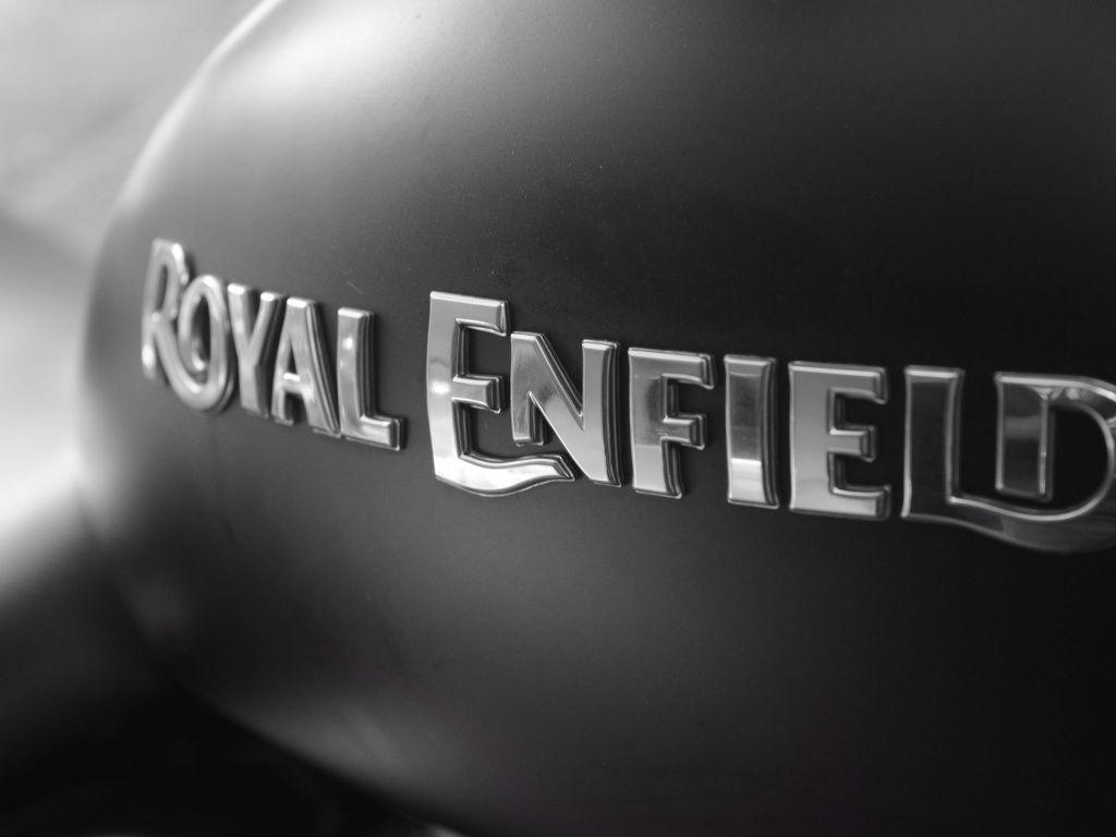 Desktop Wallpaper Bike, Bullet, Royal Enfield, Monochrome, Logo