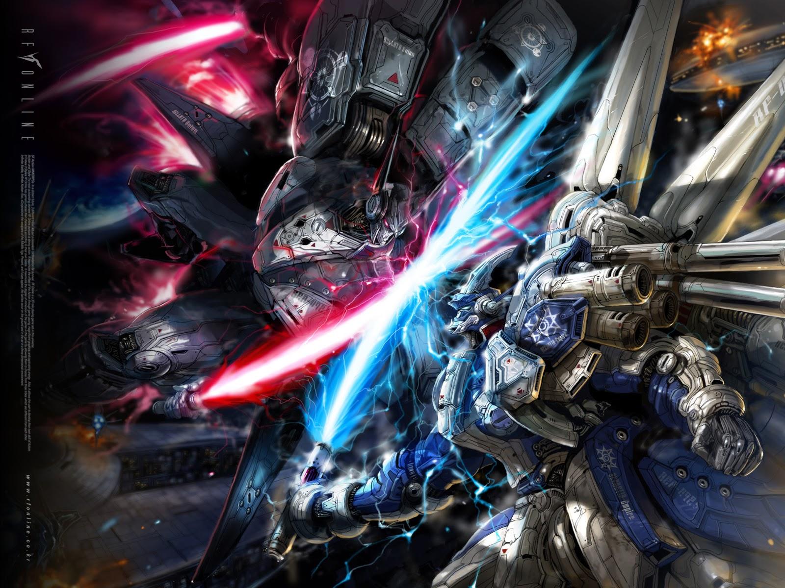 Free download Gundam Mecha Robot Fighting Laser Sword Anime