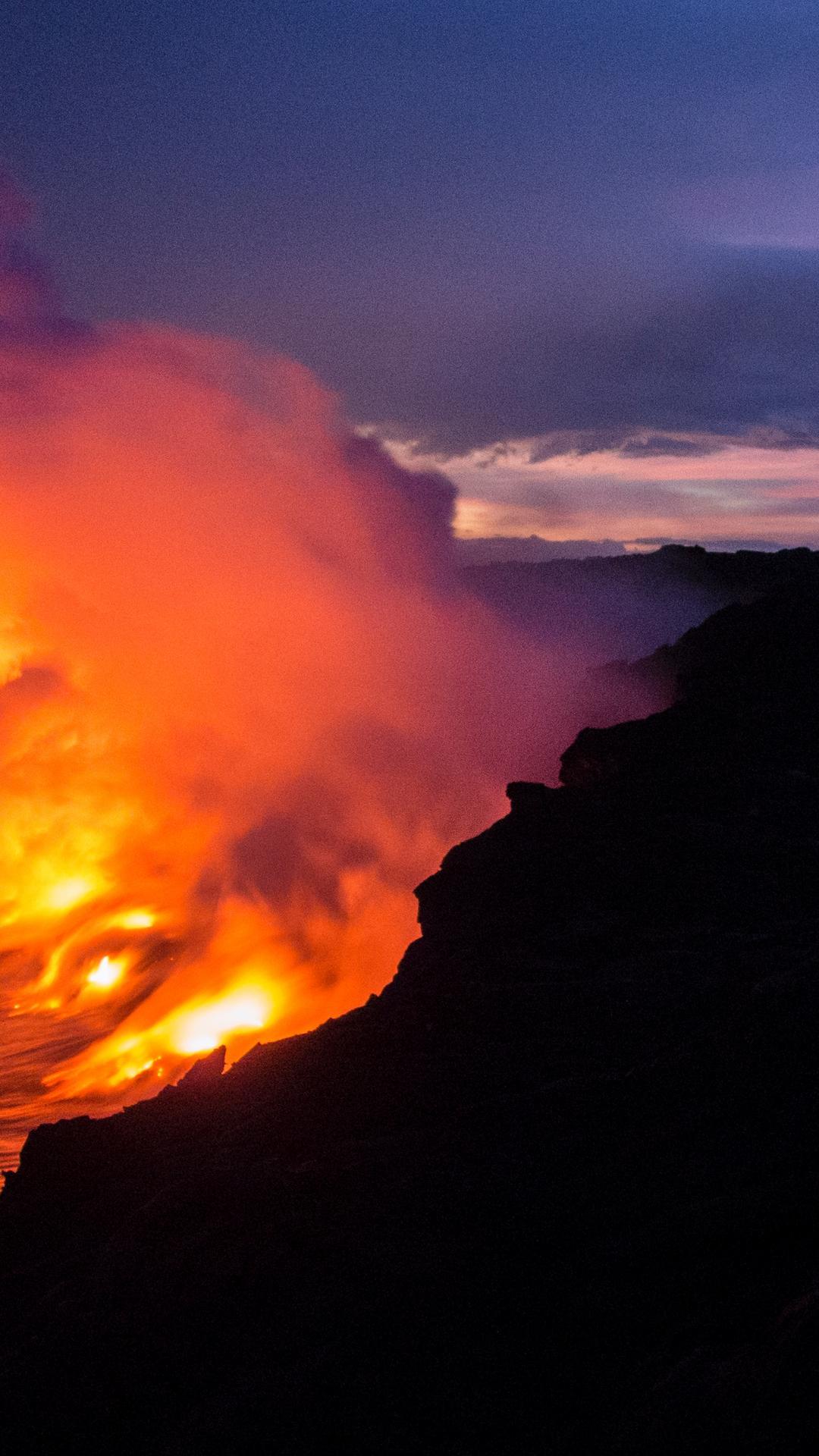 Lava Meeting The Ocean iPhone Wallpaper And Grief