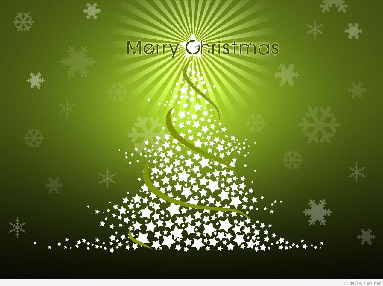 Awesome Merry Christmas green wallpaper for you special