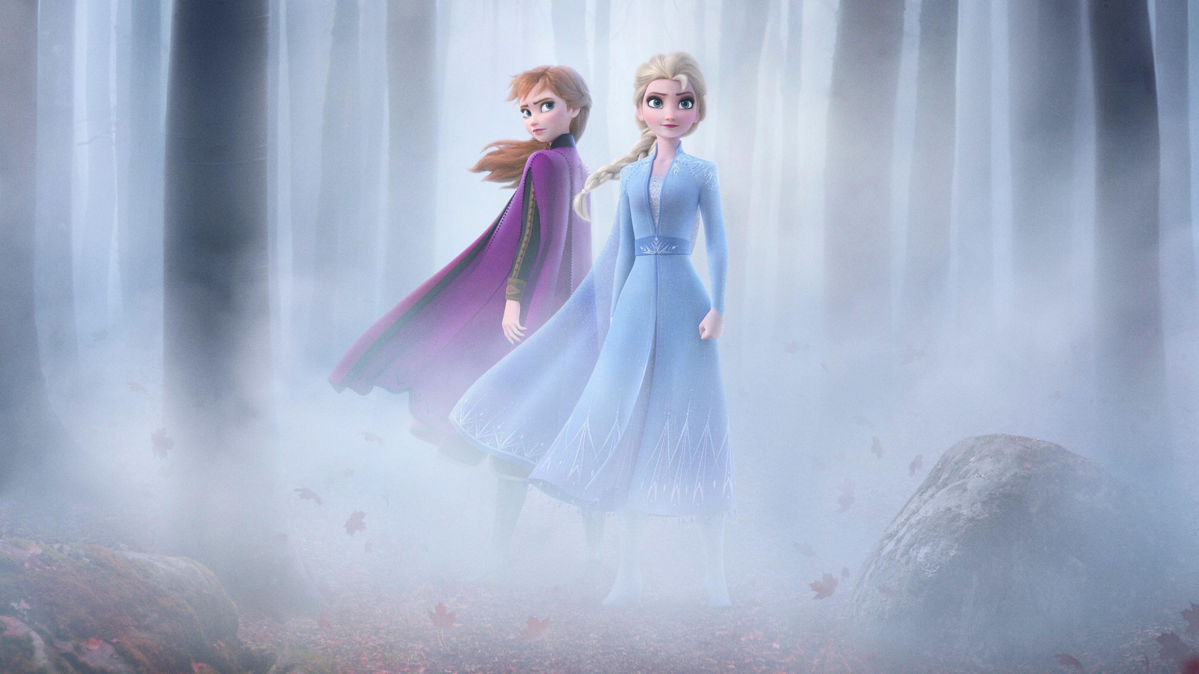 Frozen 2 Elsa & Anna 4K Wallpaper
