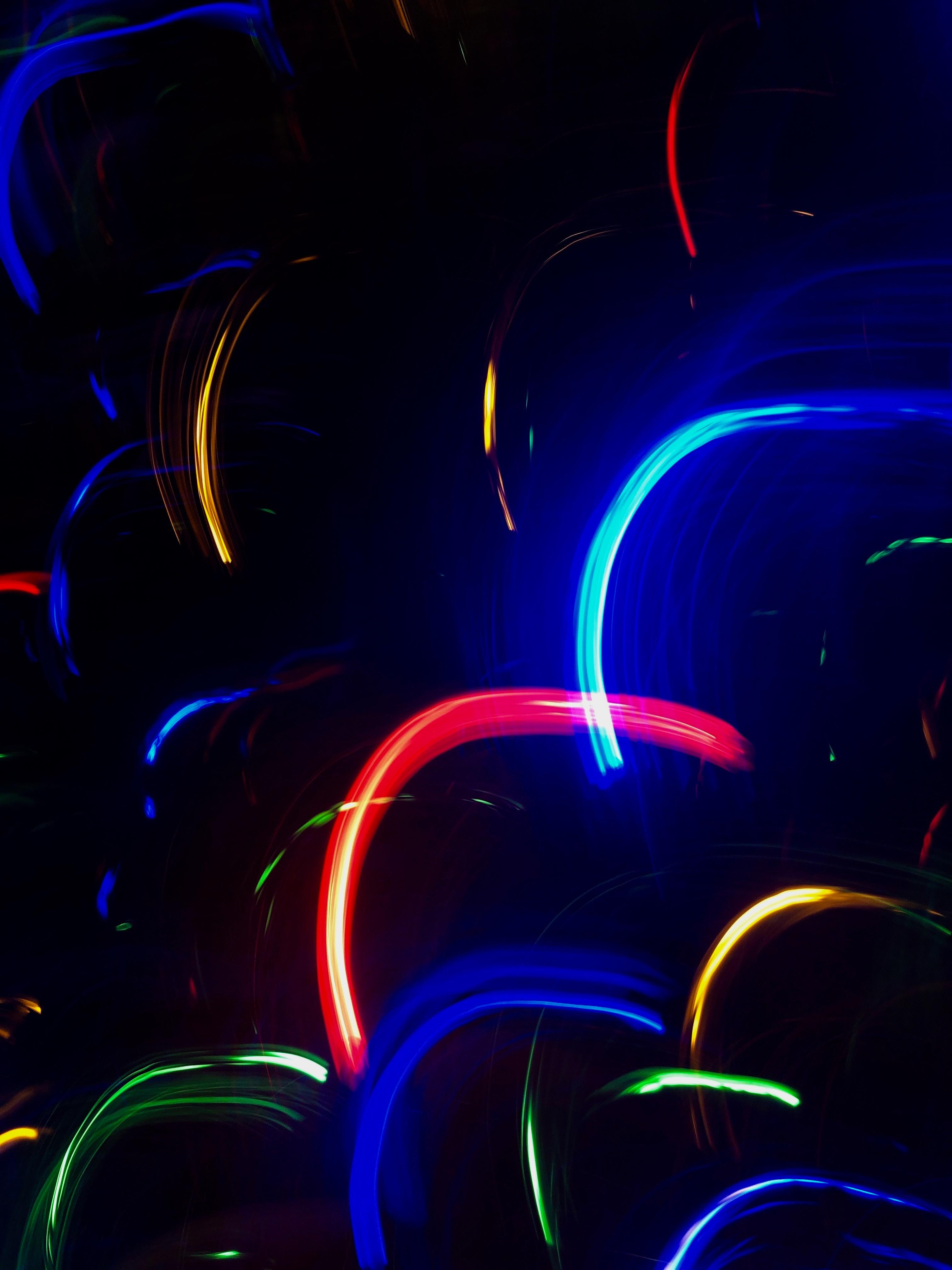 Neon Line Lights Colorful Arc , Image