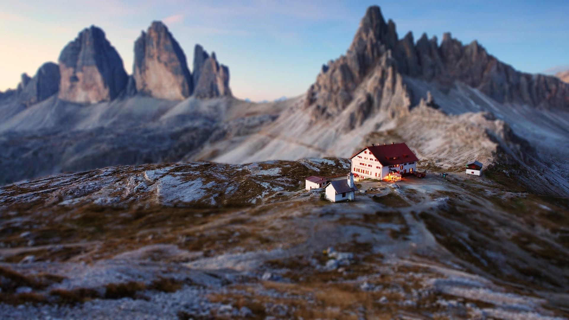 1920x1080 nature landscape mountains snow tilt shift