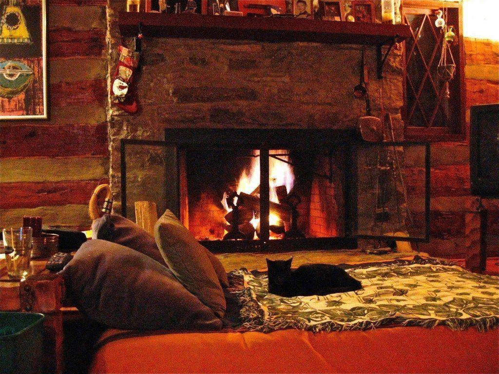 Cozy Fireplace Wallpaper