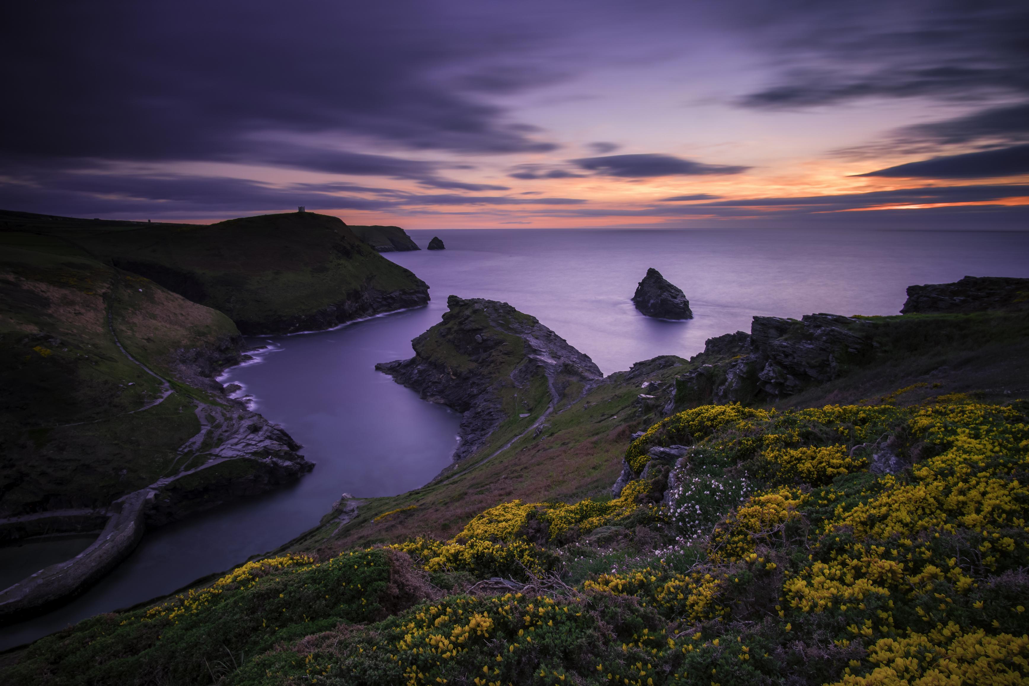 Coast in Cornwall, England HD Wallpaper. Background Image
