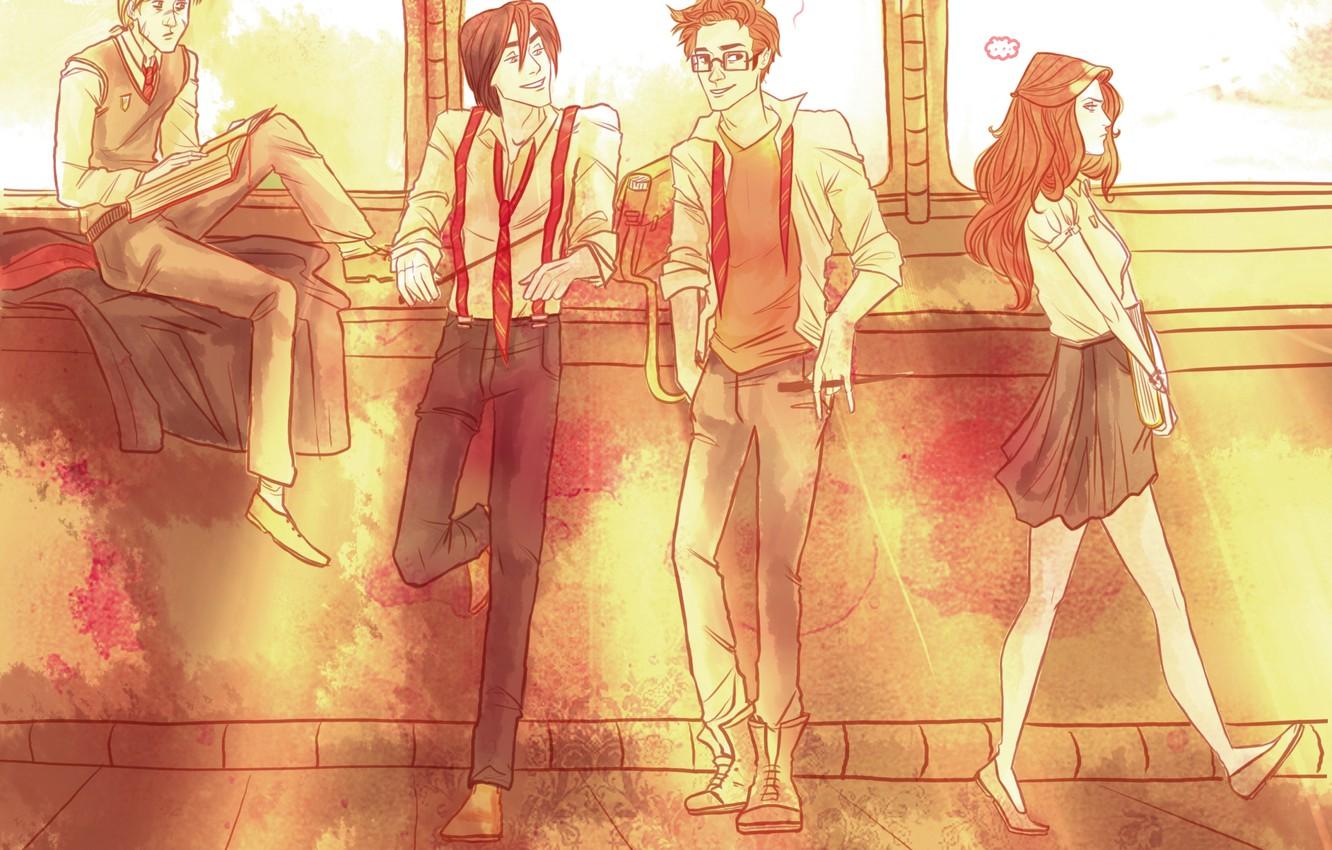 Wallpaper Harry Potter, Lily Evans, Remus Lupin, Sirius
