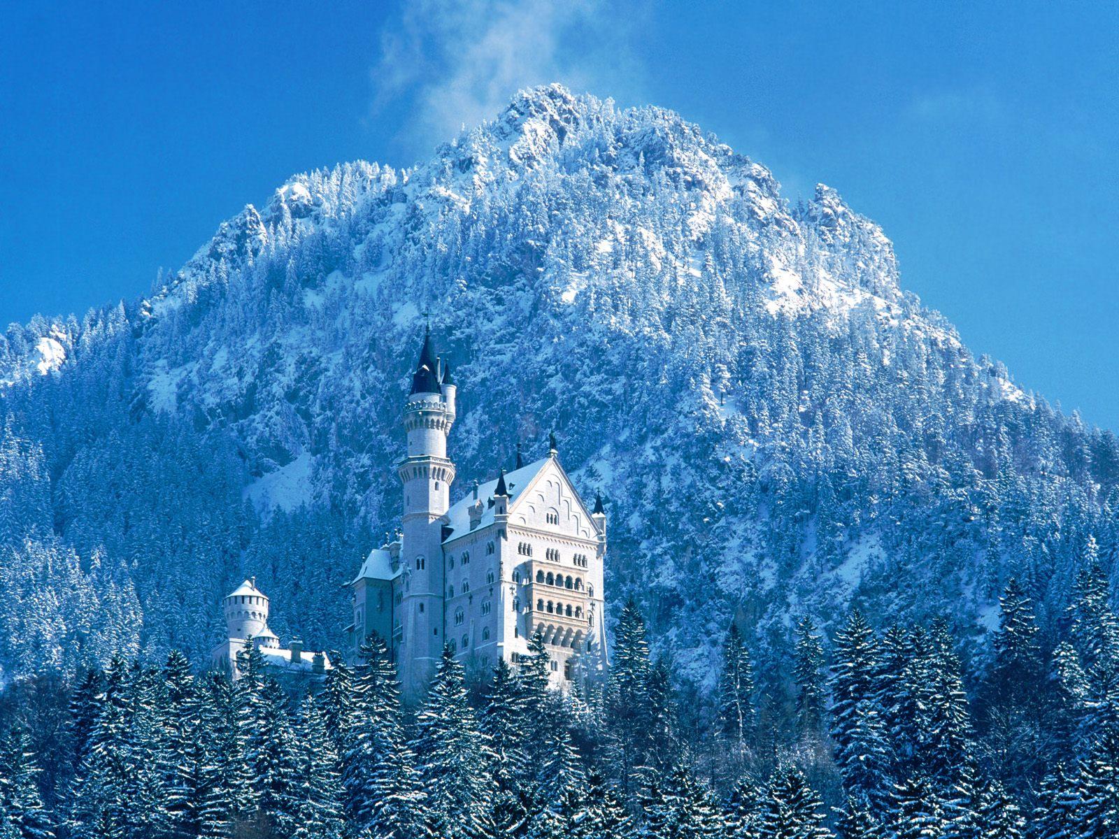 Mountain Castle Snow Arch Landscape HD wallpaper Collection
