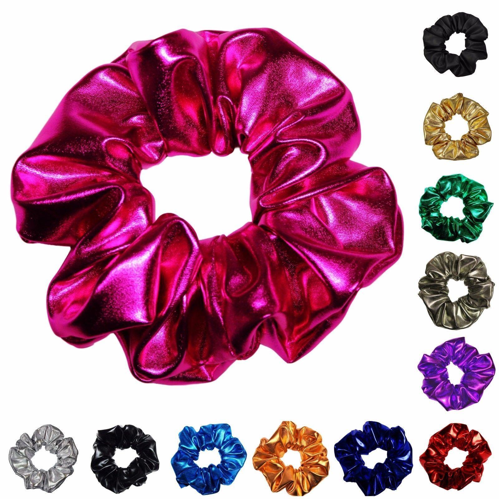 Metallic Scrunchies Many Colors Ponytail Holders Made In Usa