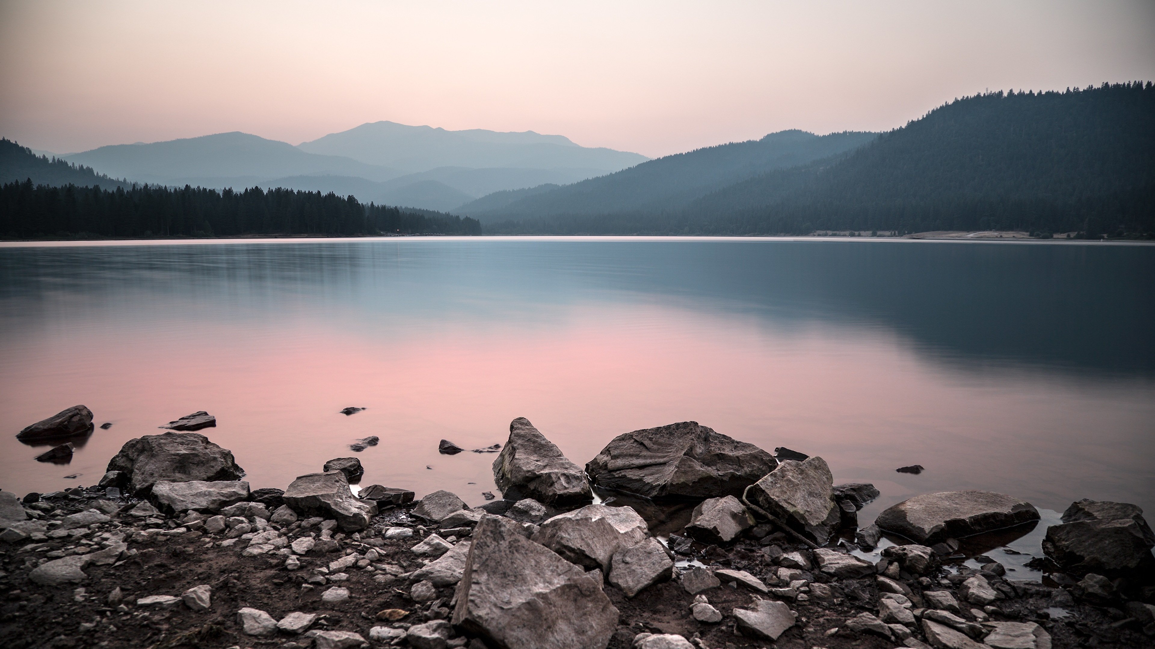 Calm Mountain Lake 4K Ultra HD Desktop Wallpaper