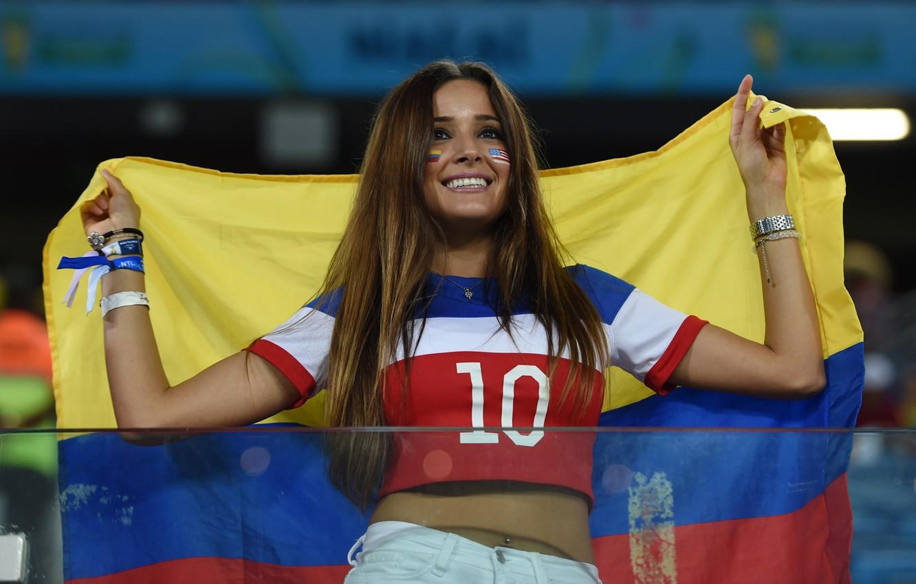 Wallpaper girl, flag, cheerleader, Colombia image