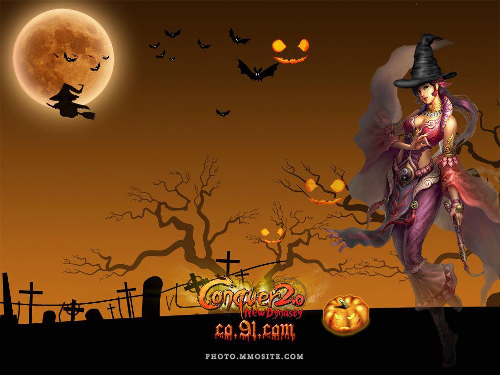 Halloween Monsters Wallpaper Conquer Witch Wallpaper