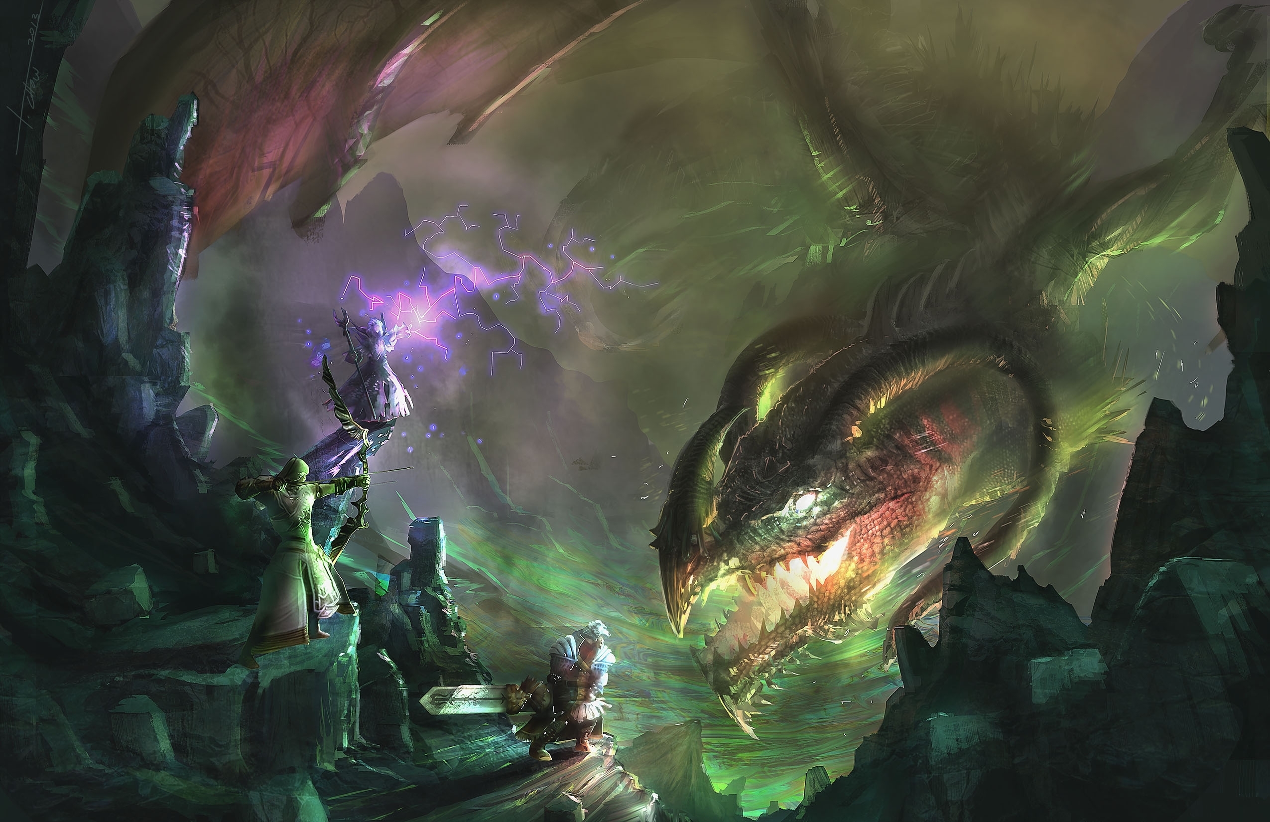 Guild Wars 2 dragon dragons monster creature fantasy
