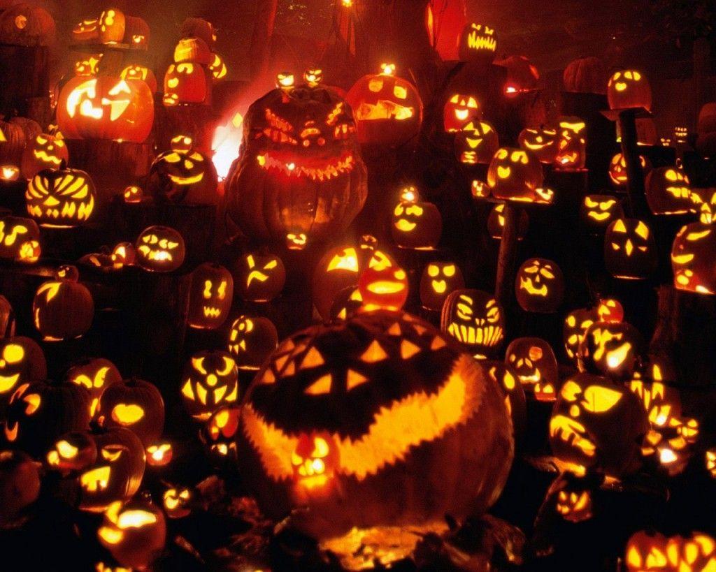 Pumpkin Wallpaper For Halloween. Scary Jack O Lantern