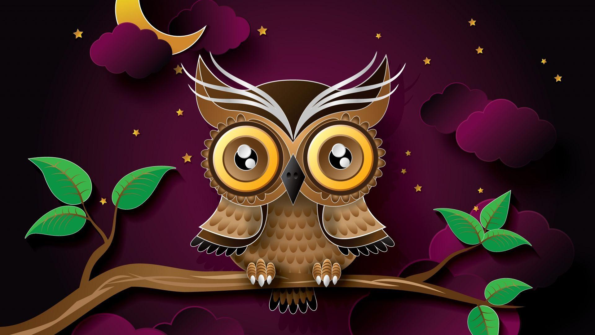 Cute Owl Halloween Wallpaper