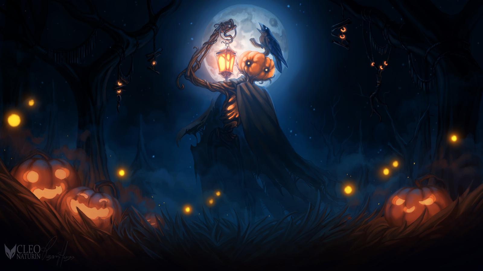 Halloween 2018 Digital Art 4k 1600x900 Resolution
