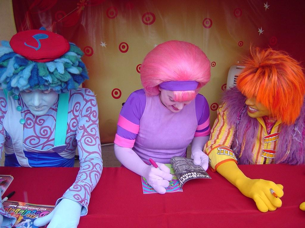The Doodlebops. The Doodlebops signing a book and picture f