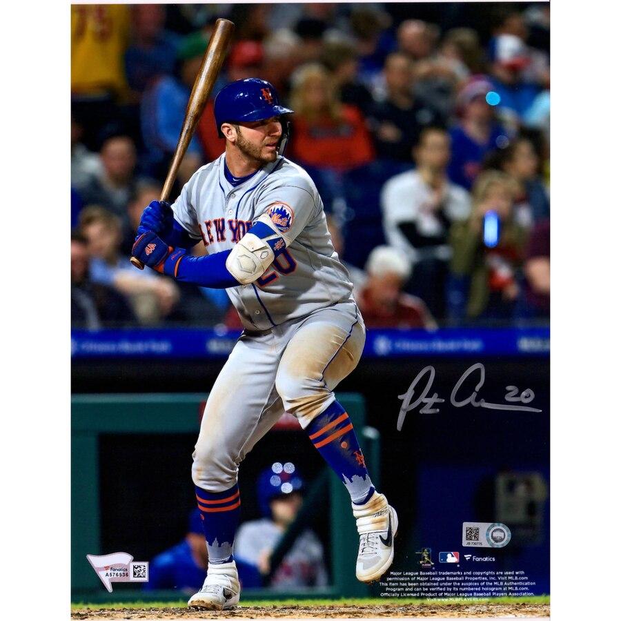 Autographed New York Mets Pete Alonso Fanatics Authentic 8'' x 10'' Hitting Photograph