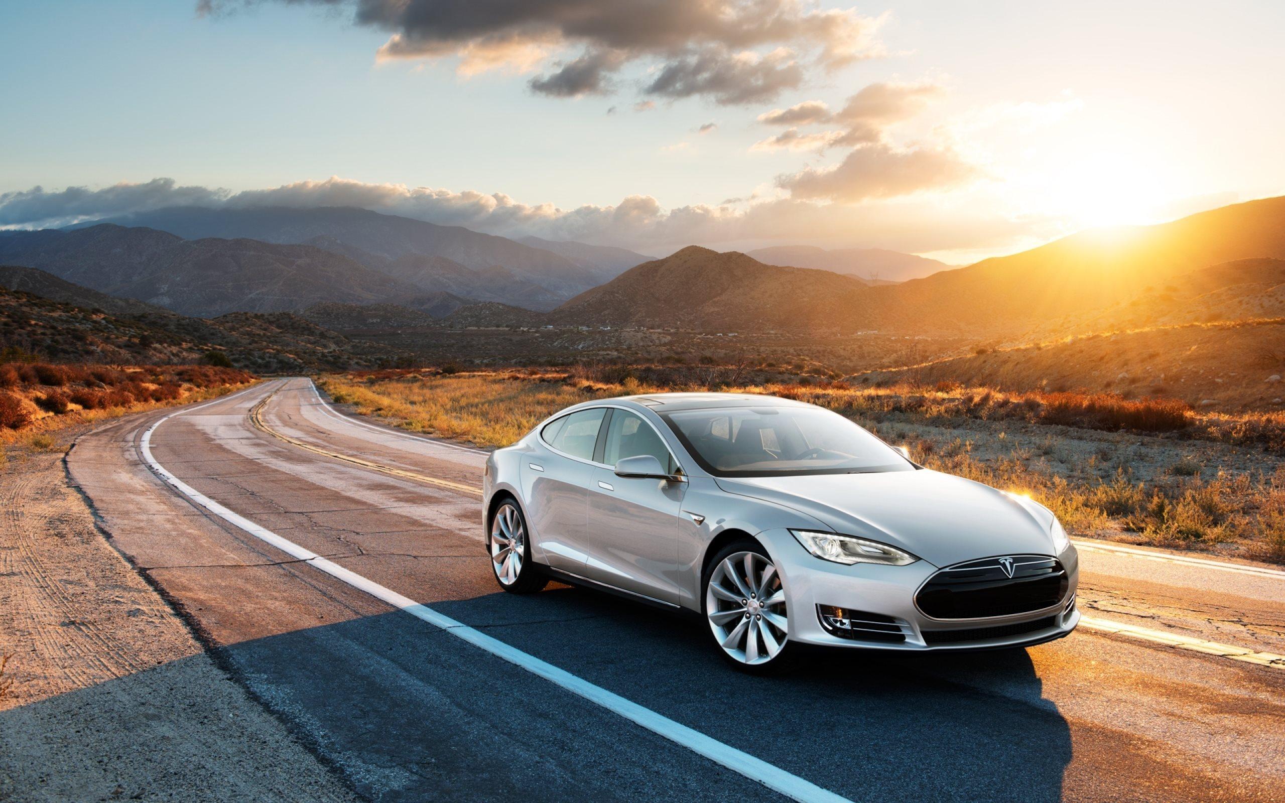 Download wallpaper Tesla Model S, 2016, electric car