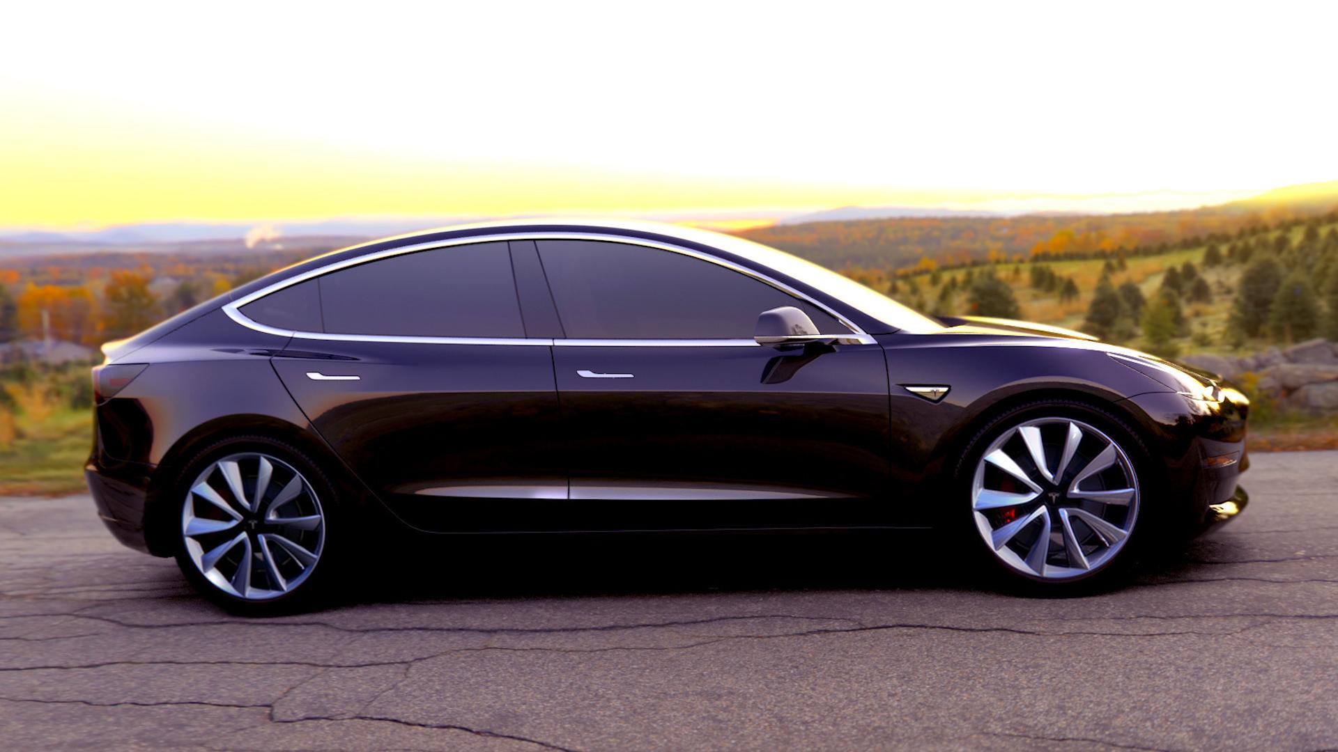 Tesla Model 3 Electric Car Unveiled