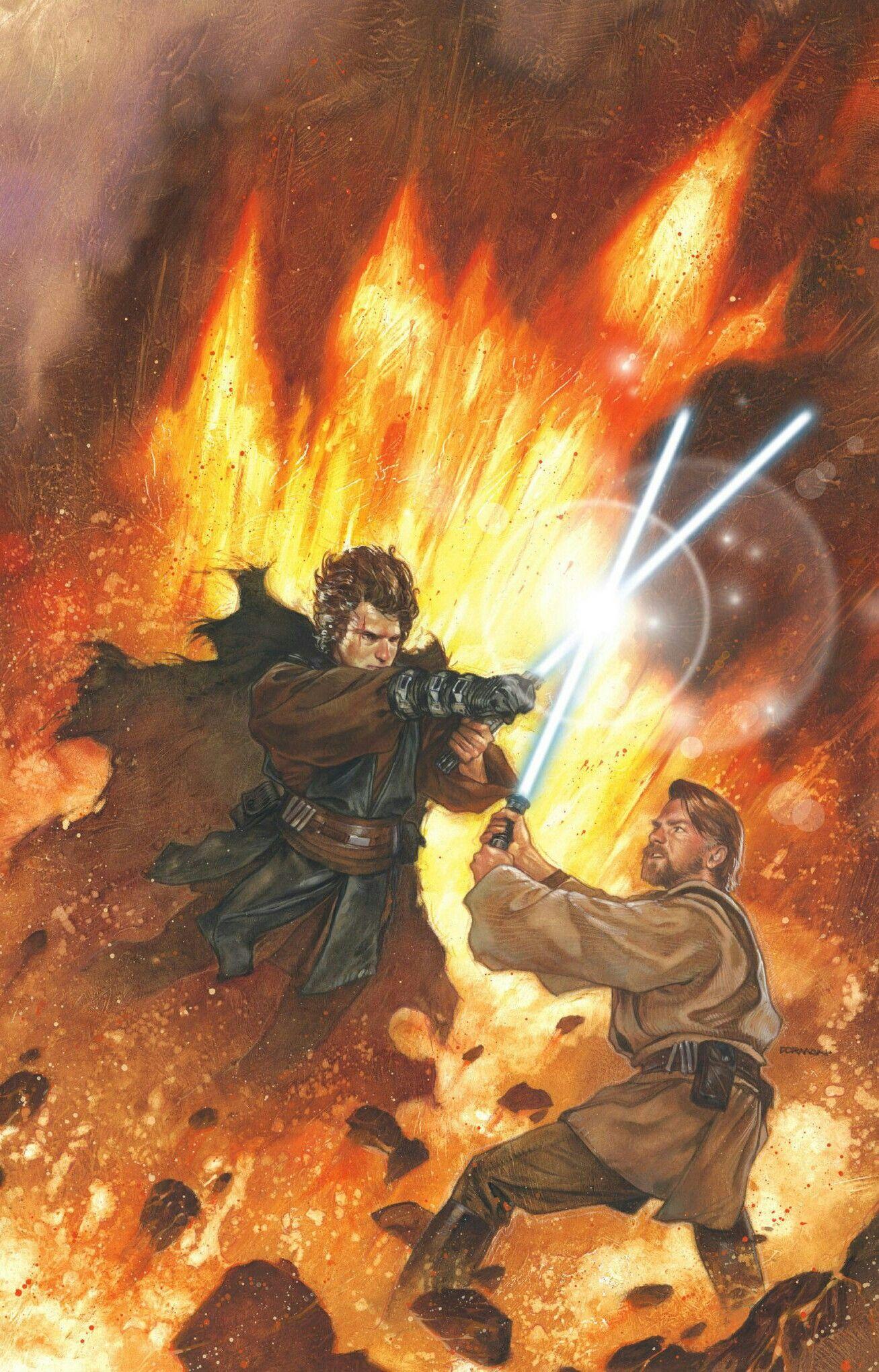 Star Wars 3 Anakin Vs Obi Wan Wallpaper
