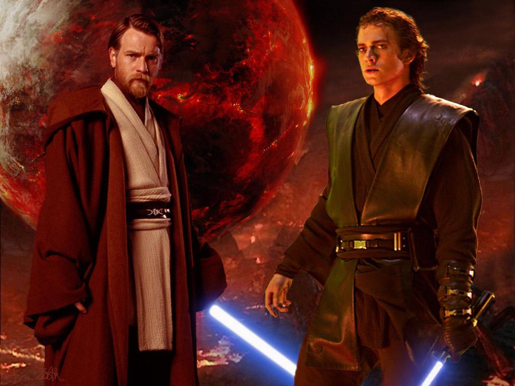 Obiwan And Anakin Wan Kenobi And Anakin Skywalker