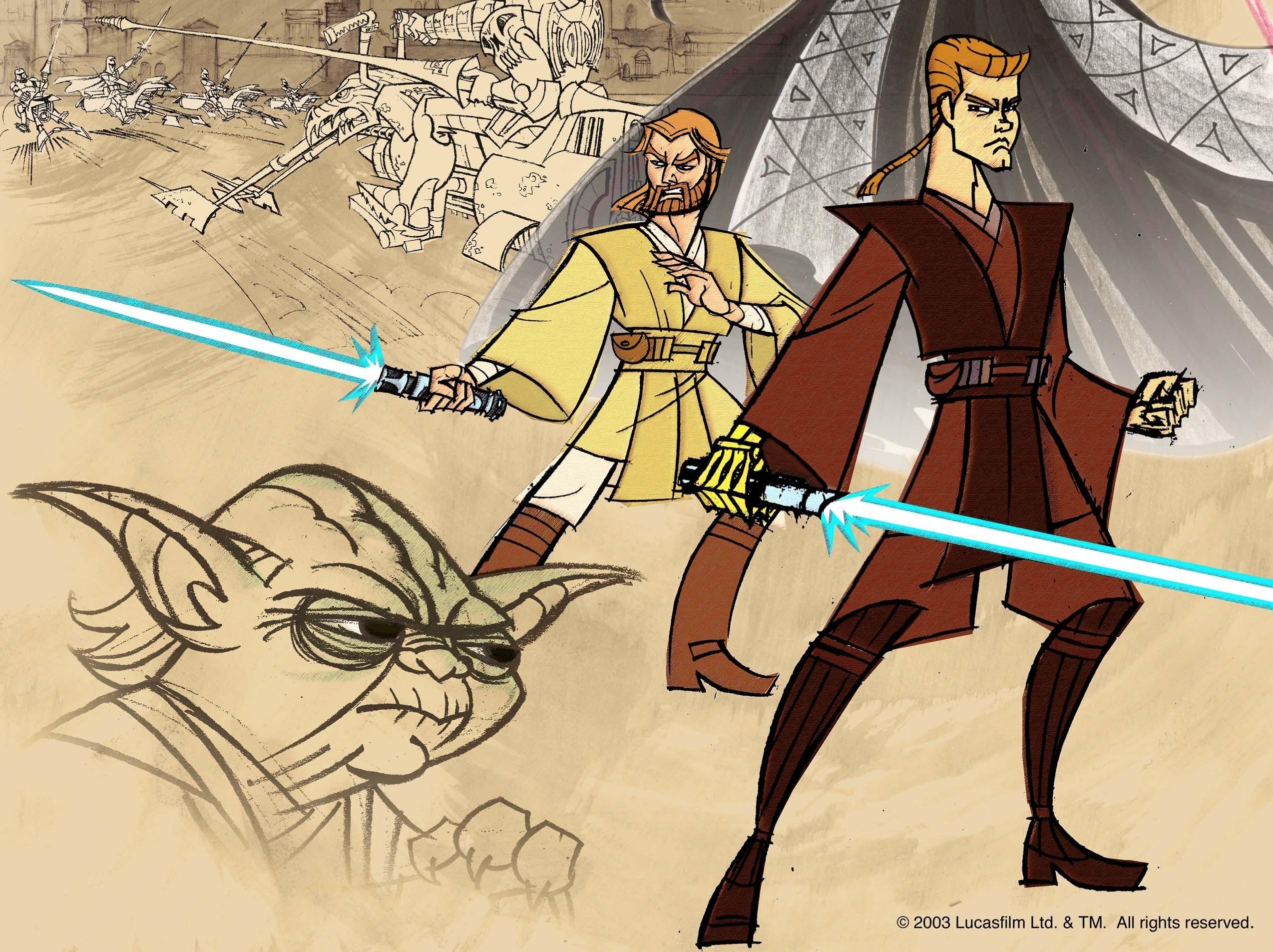 Yoda, Obi Wan Kenobi, Anakin Skywalker Wallpaper