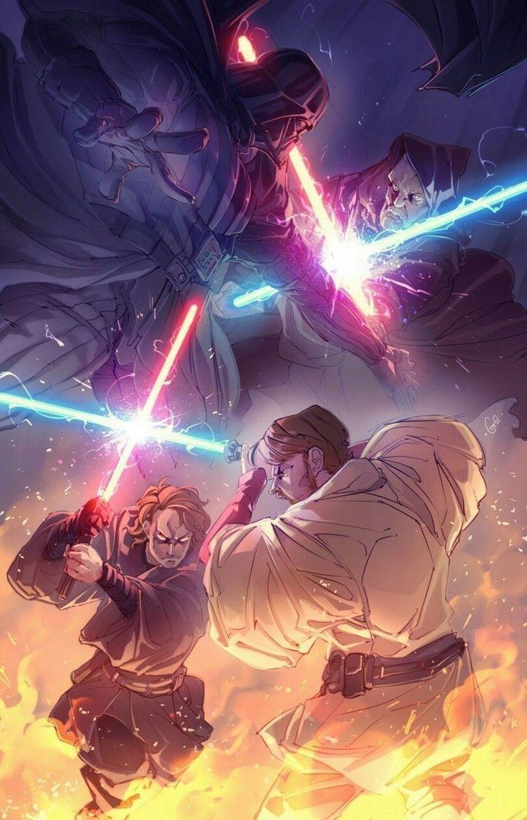 Fan Art Of Anakin Skywalker And Obi Wan Kenobi