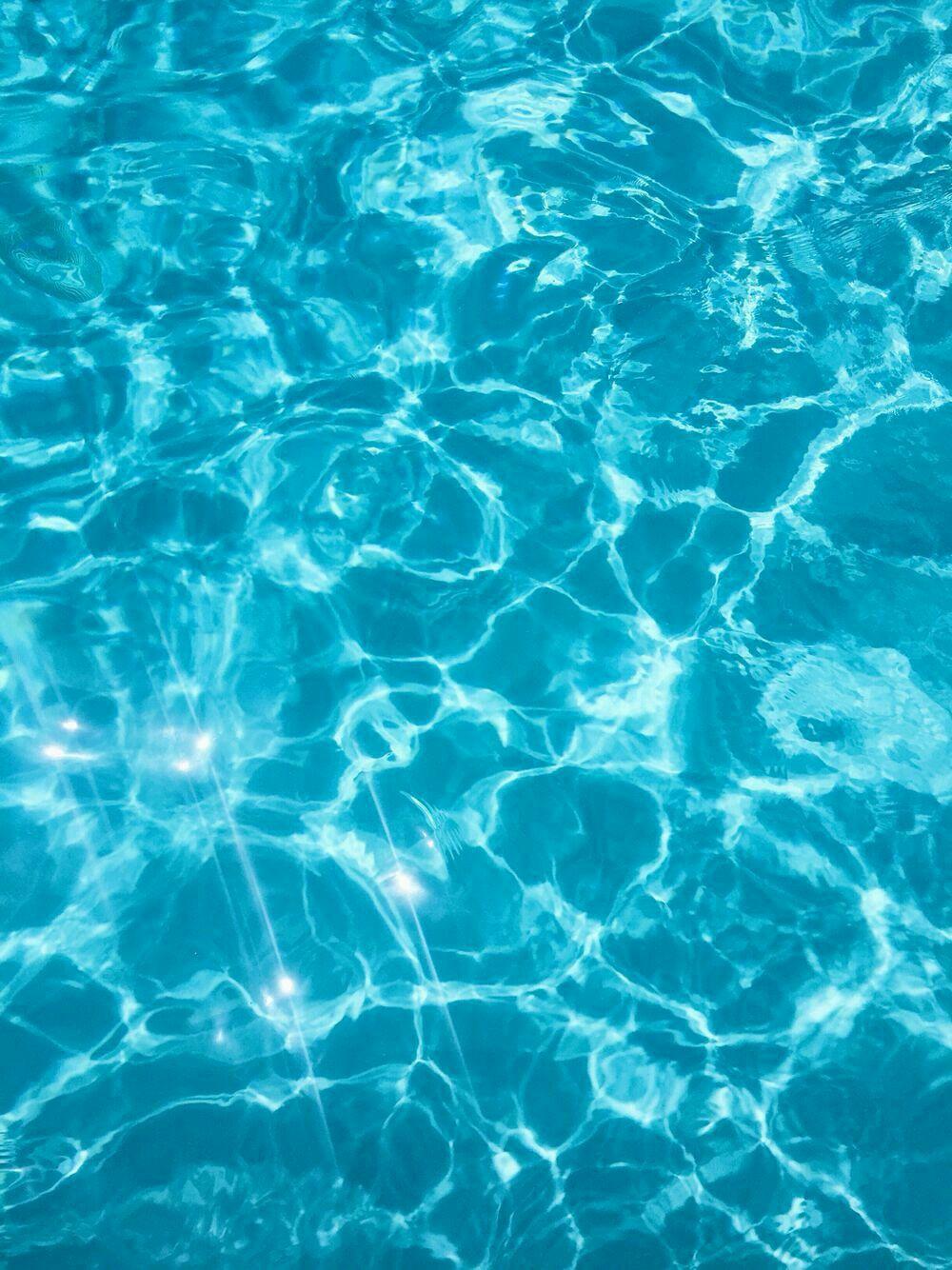 Water color. Pool decking. Water aesthetic, Blue