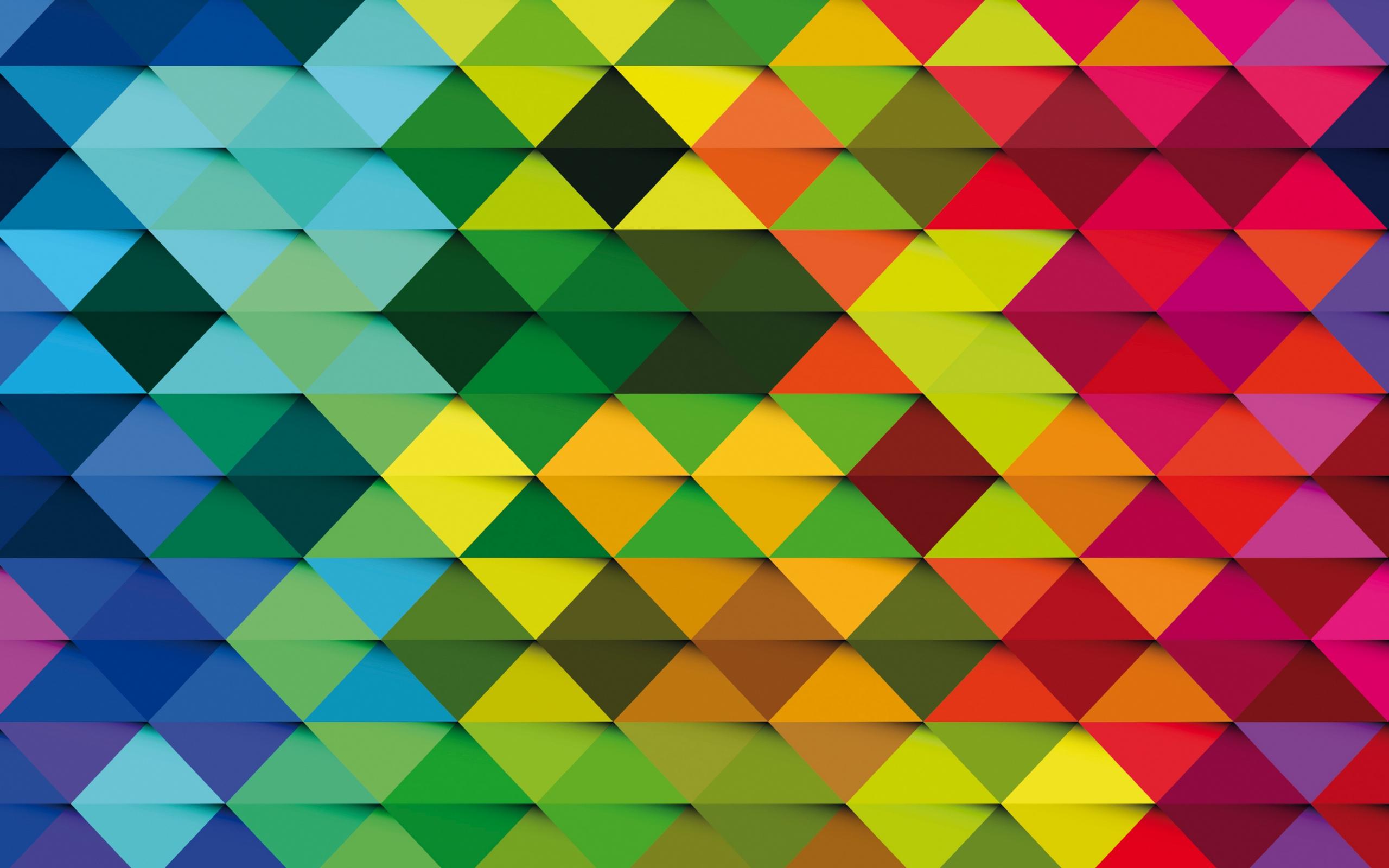 Download wallpaper 2560x1600 triangle, background, colorful
