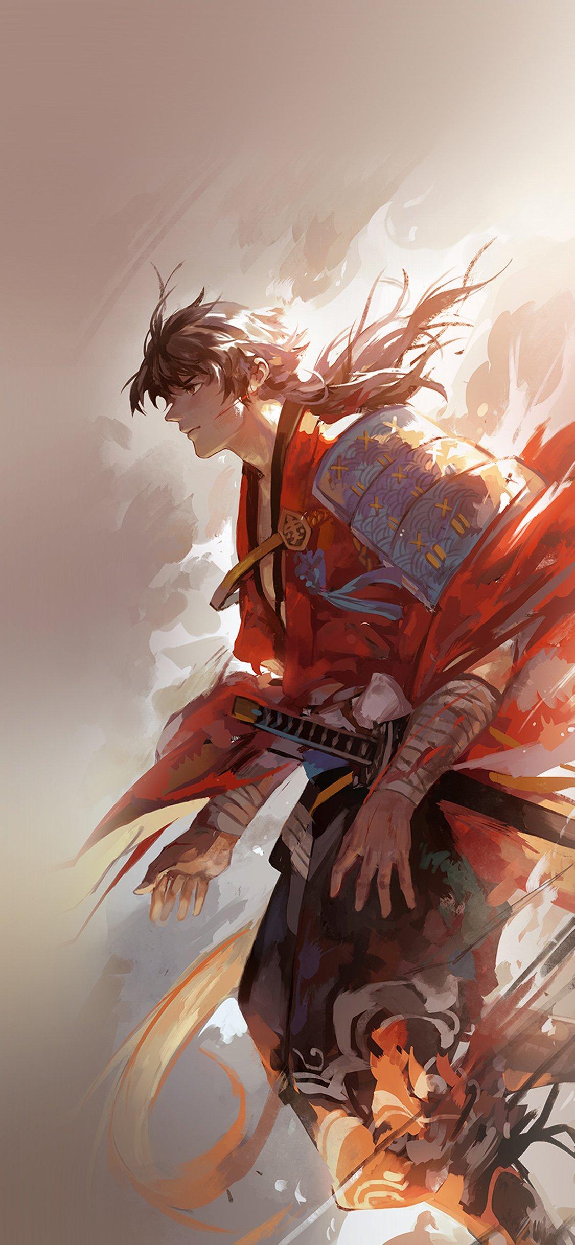 iPhone X wallpaper. hanyijie hero red handsomeillustration art anime