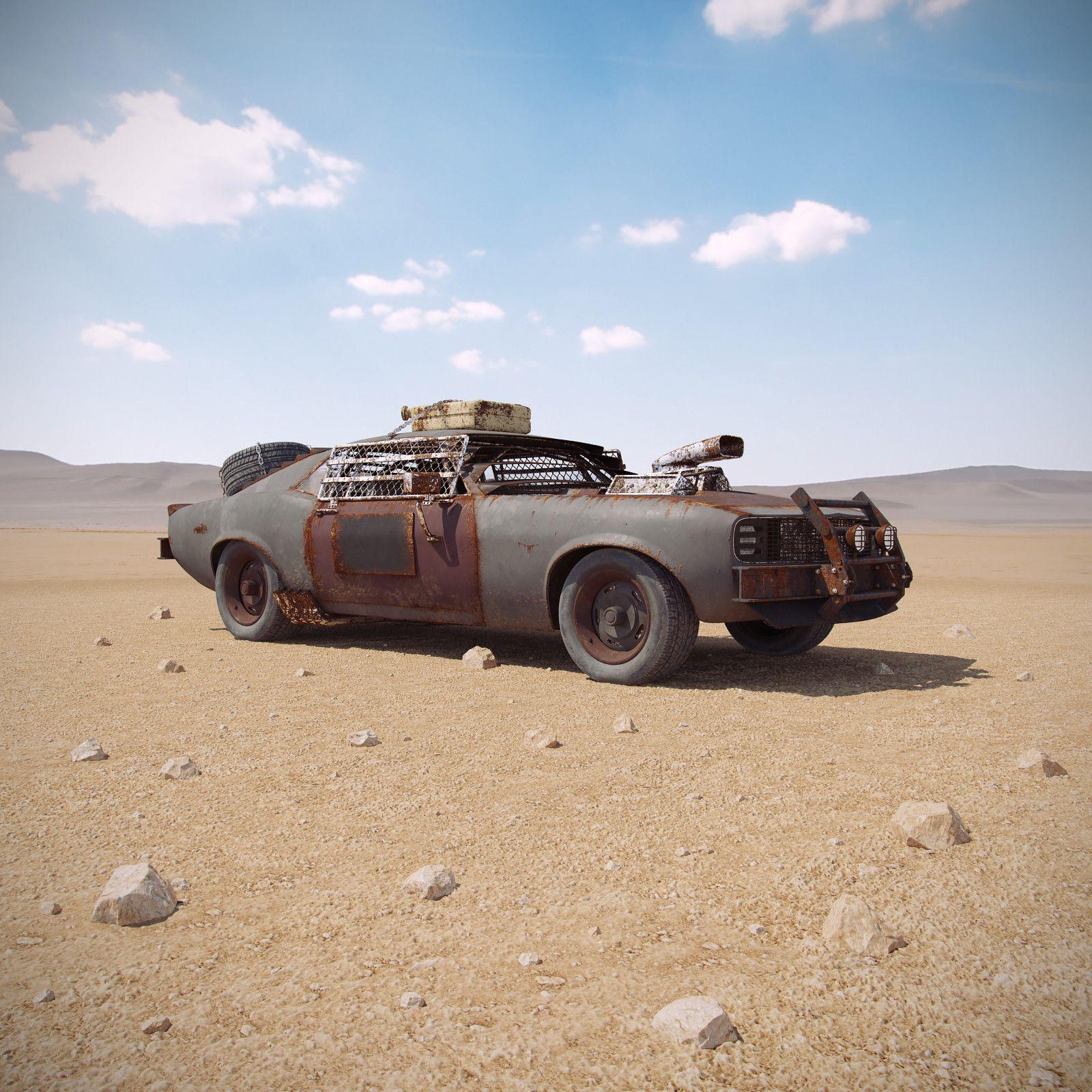 post apocalyptic muscle car 3D max. Things that I need