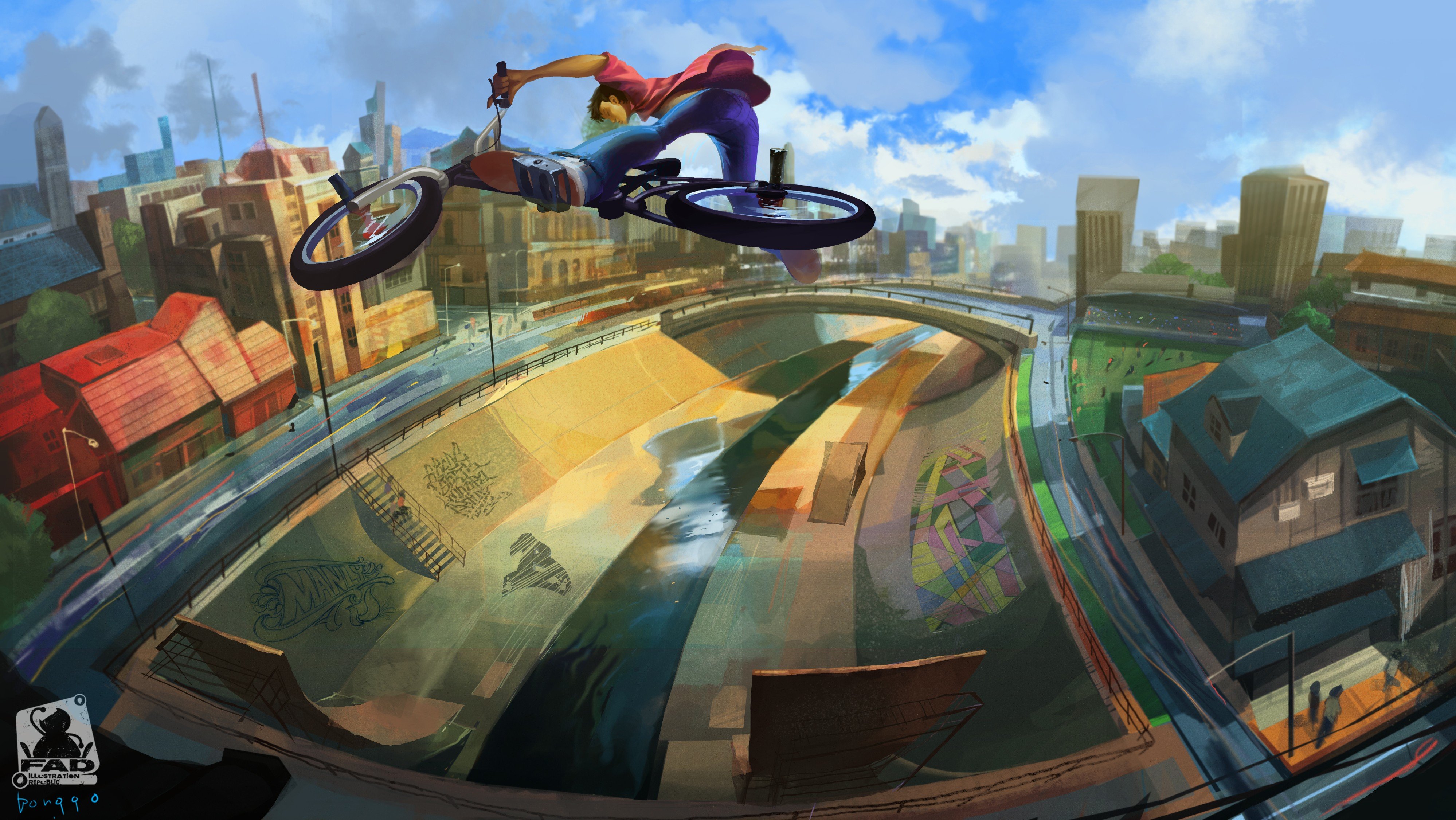 bicycle, Jumping, Skatepark HD Wallpaper / Desktop