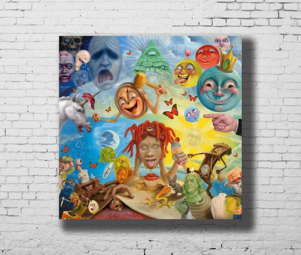 US $6.23 7% OFF. Art Print POSTER Trippie Redd Life's A Trip Album Rap Music Home Decoration Hot Wall Canvas 16x16 24x24 30x30inch G 233 In Painting &