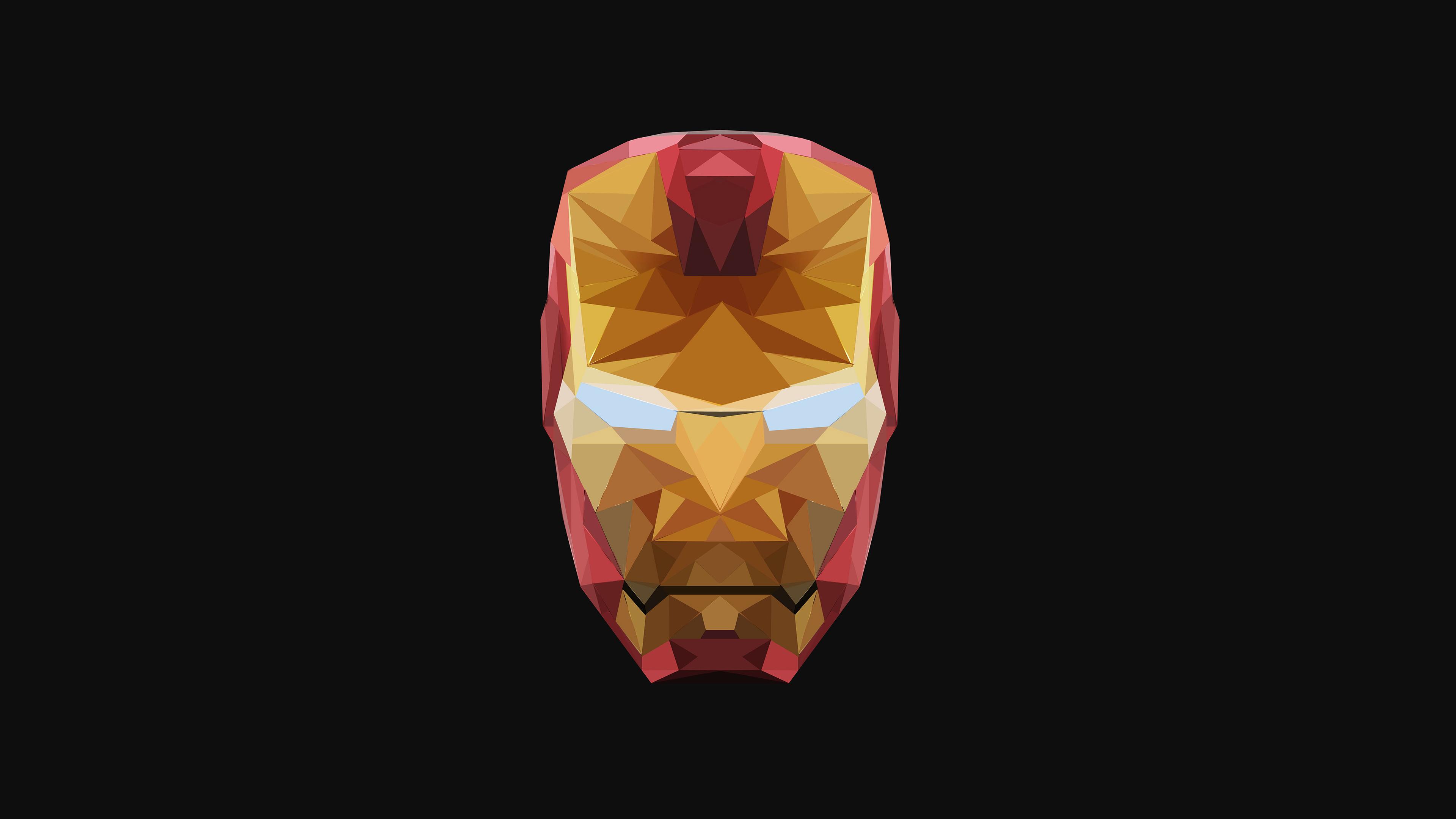 4k Iron Man Low Poly, HD Superheroes, 4k Wallpaper, Image