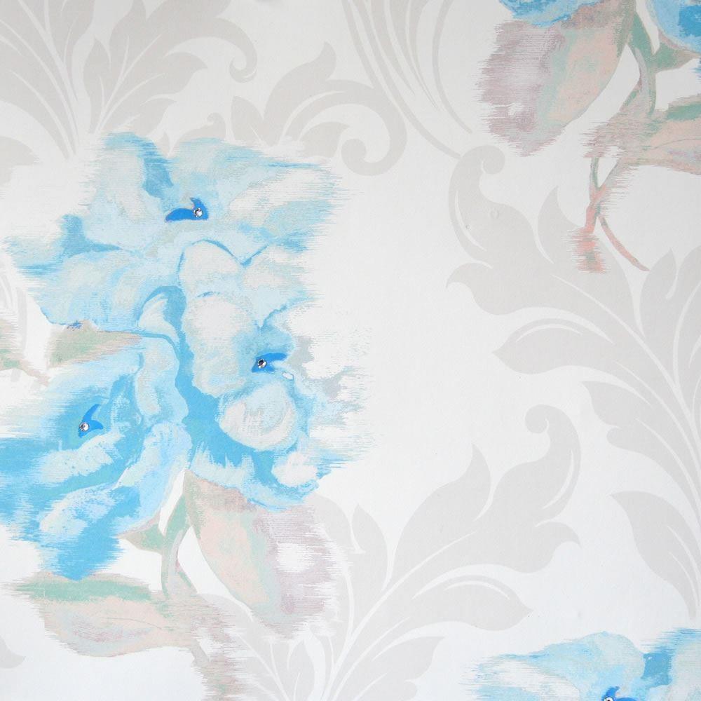 Kandola Shadow Crystallized Wallpaper Fresh Aqua