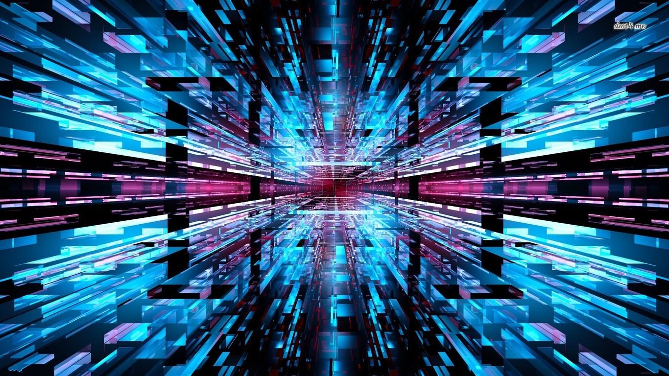 Abstract cyberspace wallpaper
