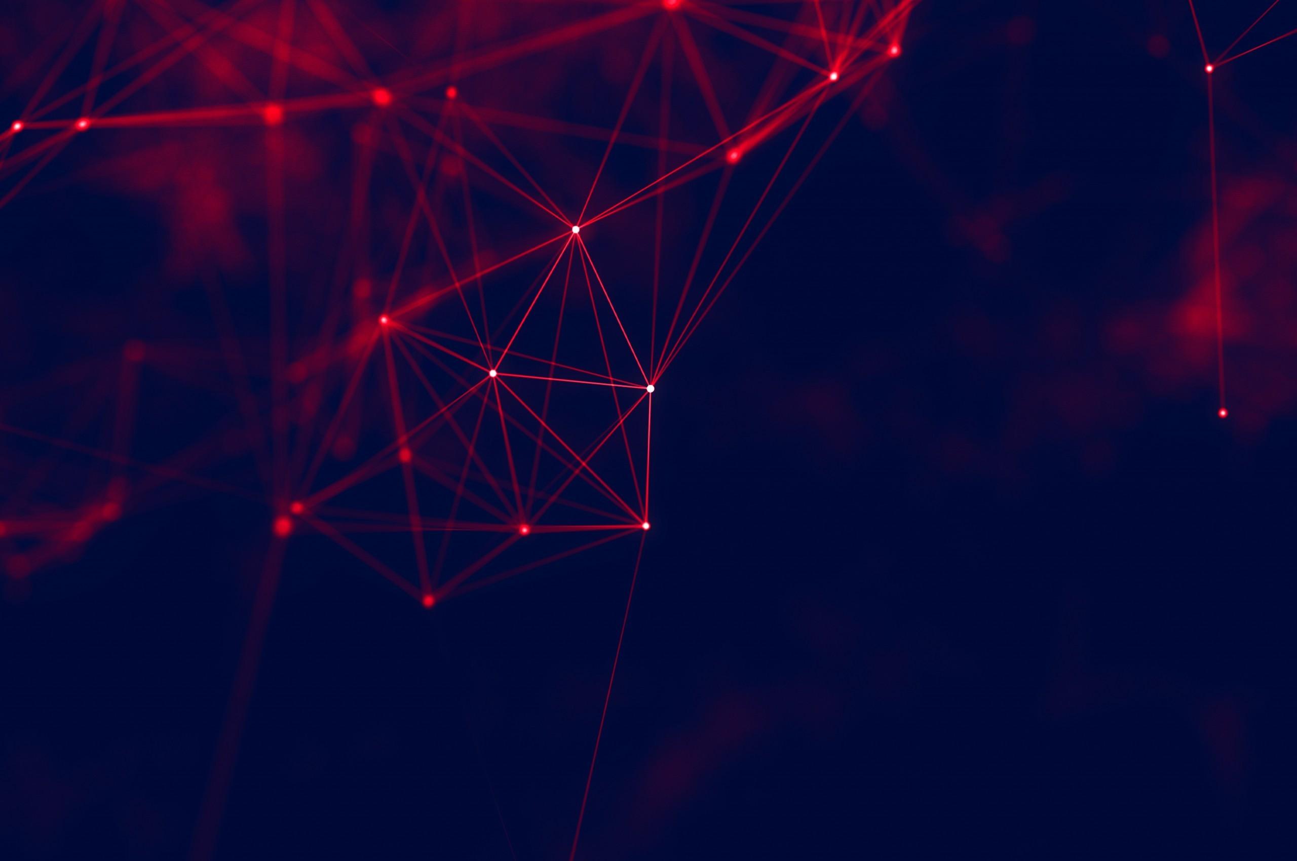 Download 2560x1700 Red Connections, Geometry, Cyberspace