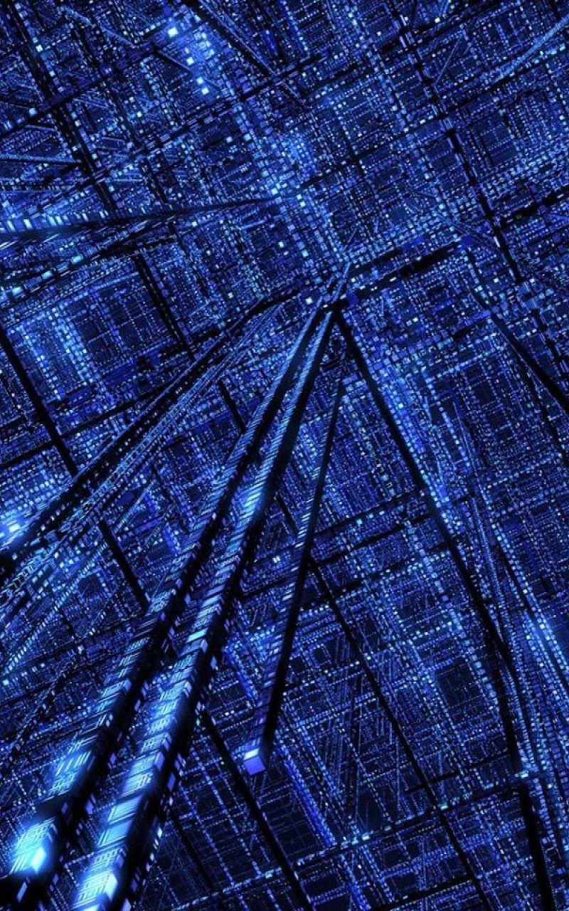 Galaxy Note HD Wallpaper: 3D Cyberspace Grid Galaxy Note HD