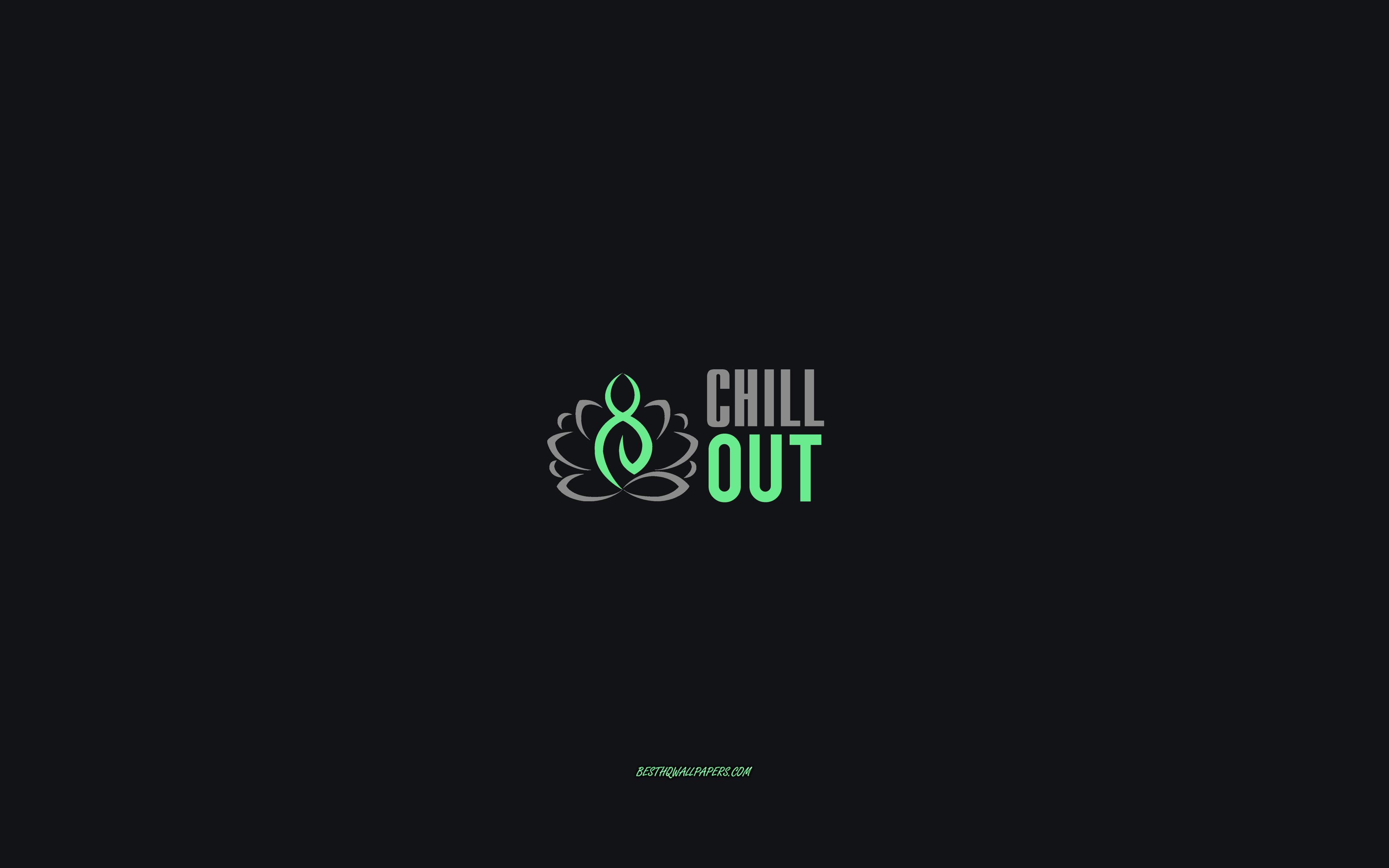Download wallpaper Chill out, creative art, gray background